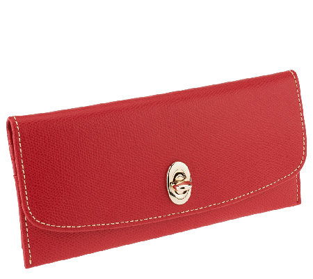 Dooney & Bourke Embossed Pebble Leather Wallet - Page 1 — QVC.com