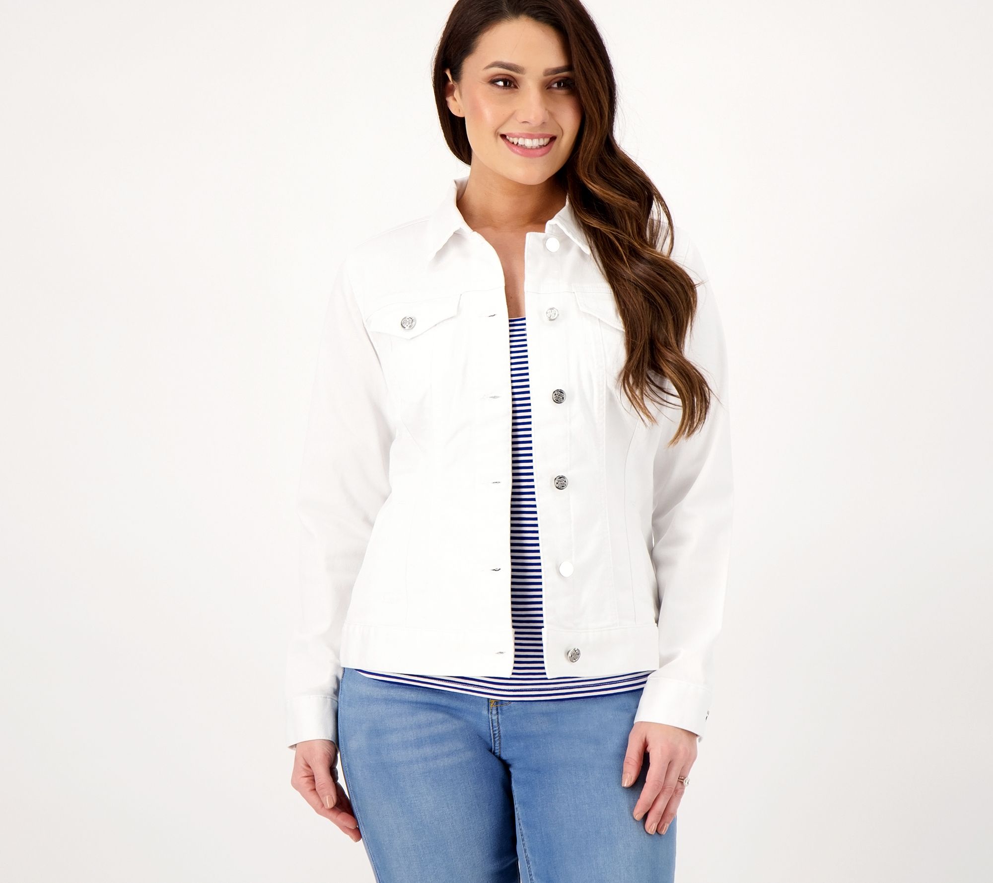 Laurie Felt Wave Denim Jacket with Embroidery - QVC.com