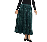 Linea by Louis Dell'Olio Crushed Velvet Pull-OnTier Skirt - A343559