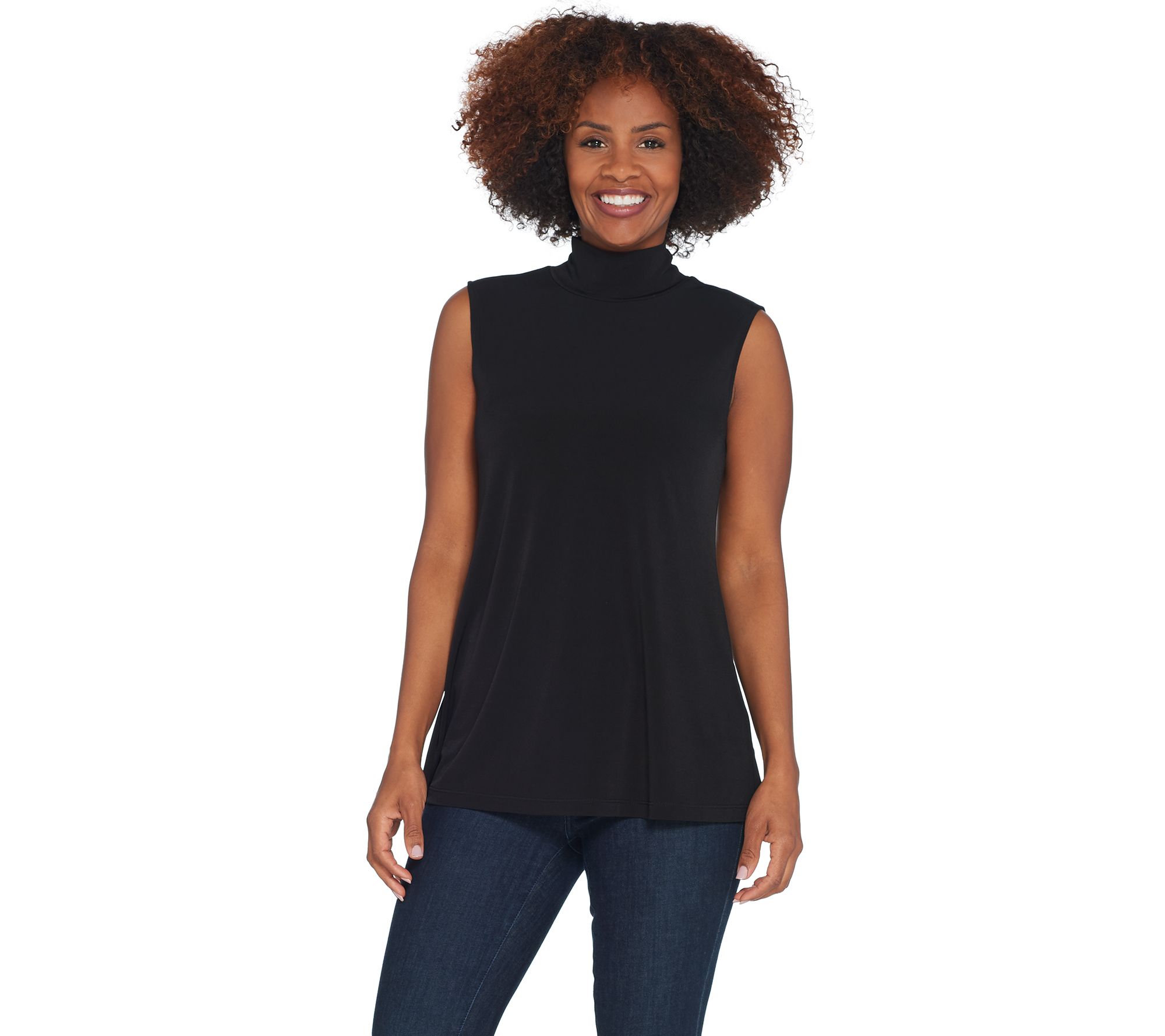 "As Is" Susan Graver Modern Essentials Liquid Knit Mock Neck Top