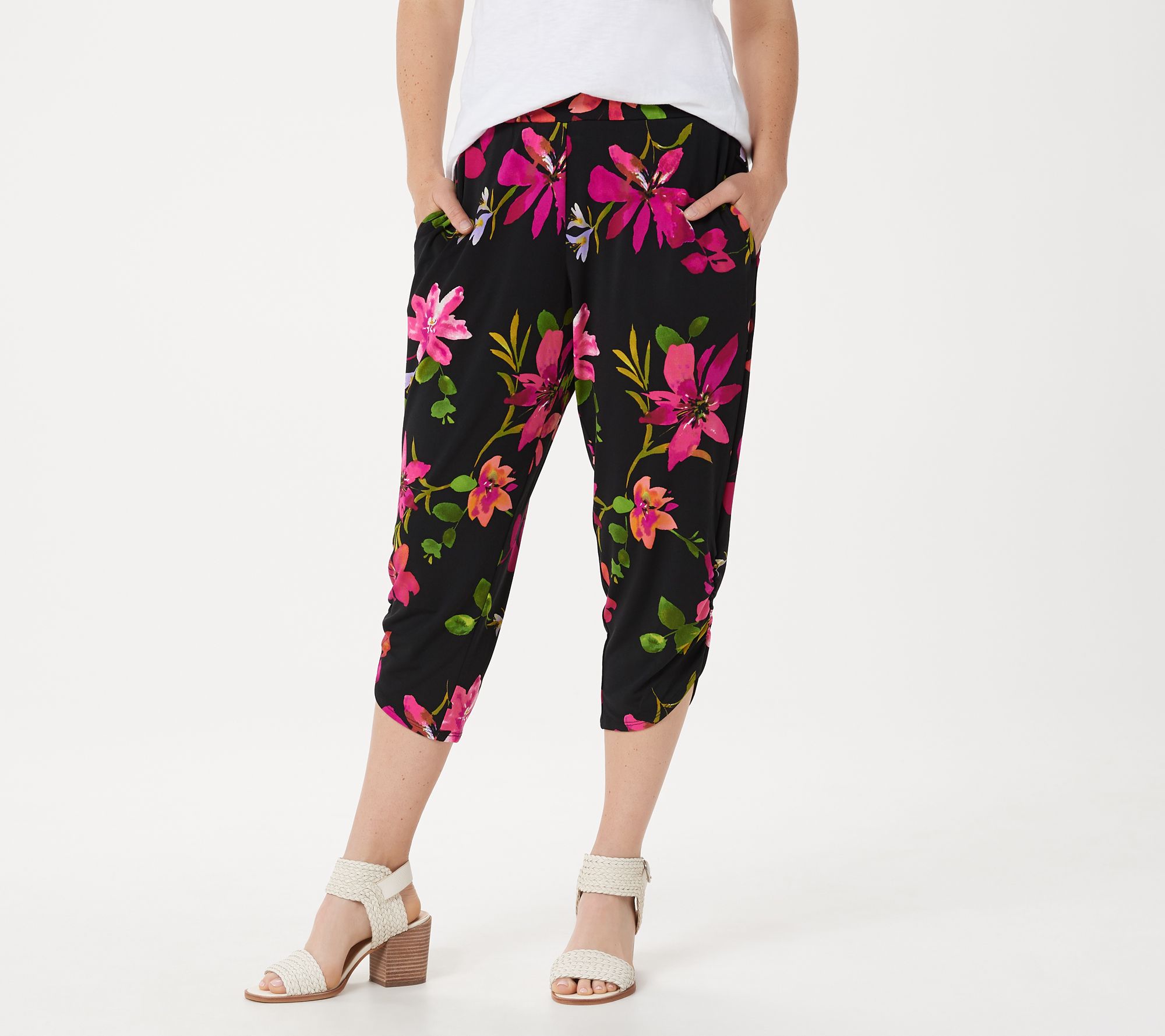 susan graver liquid knit crop pants