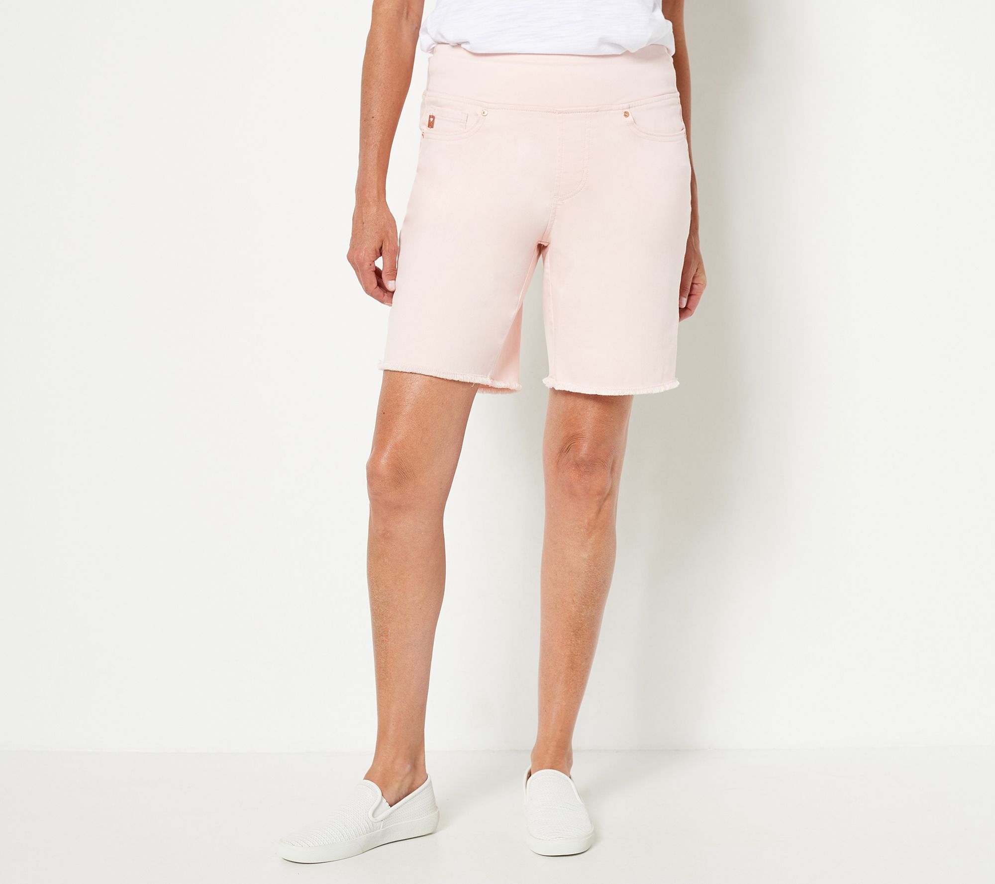 Belle by Kim Gravel TripleLuxe Twill 5-Pocket 8" Shorts