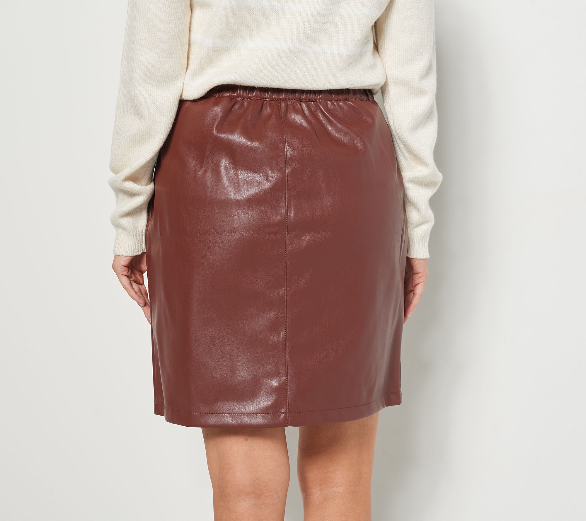 Leather pencil hotsell skirt qvc