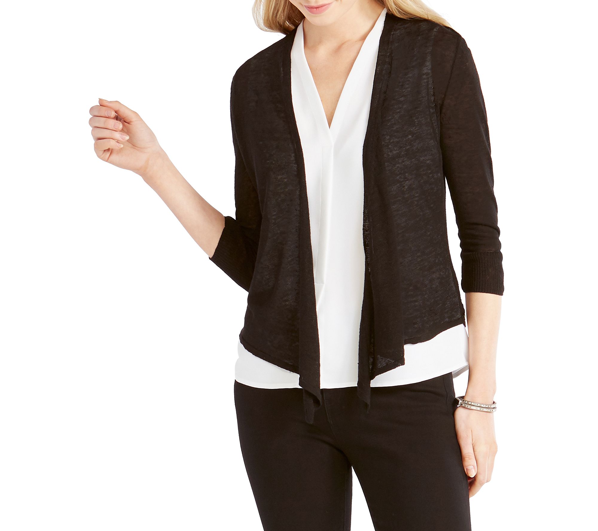 NIC+ZOE Petite 4 Way Cardy - Black Onyx