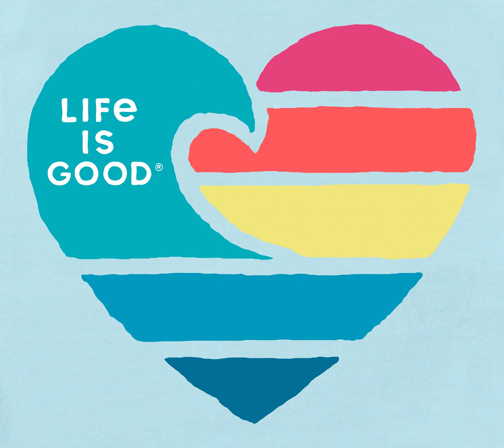 Life is Good Women's Clean Wave Heart LS Crusher-Lite Vee - QVC.com