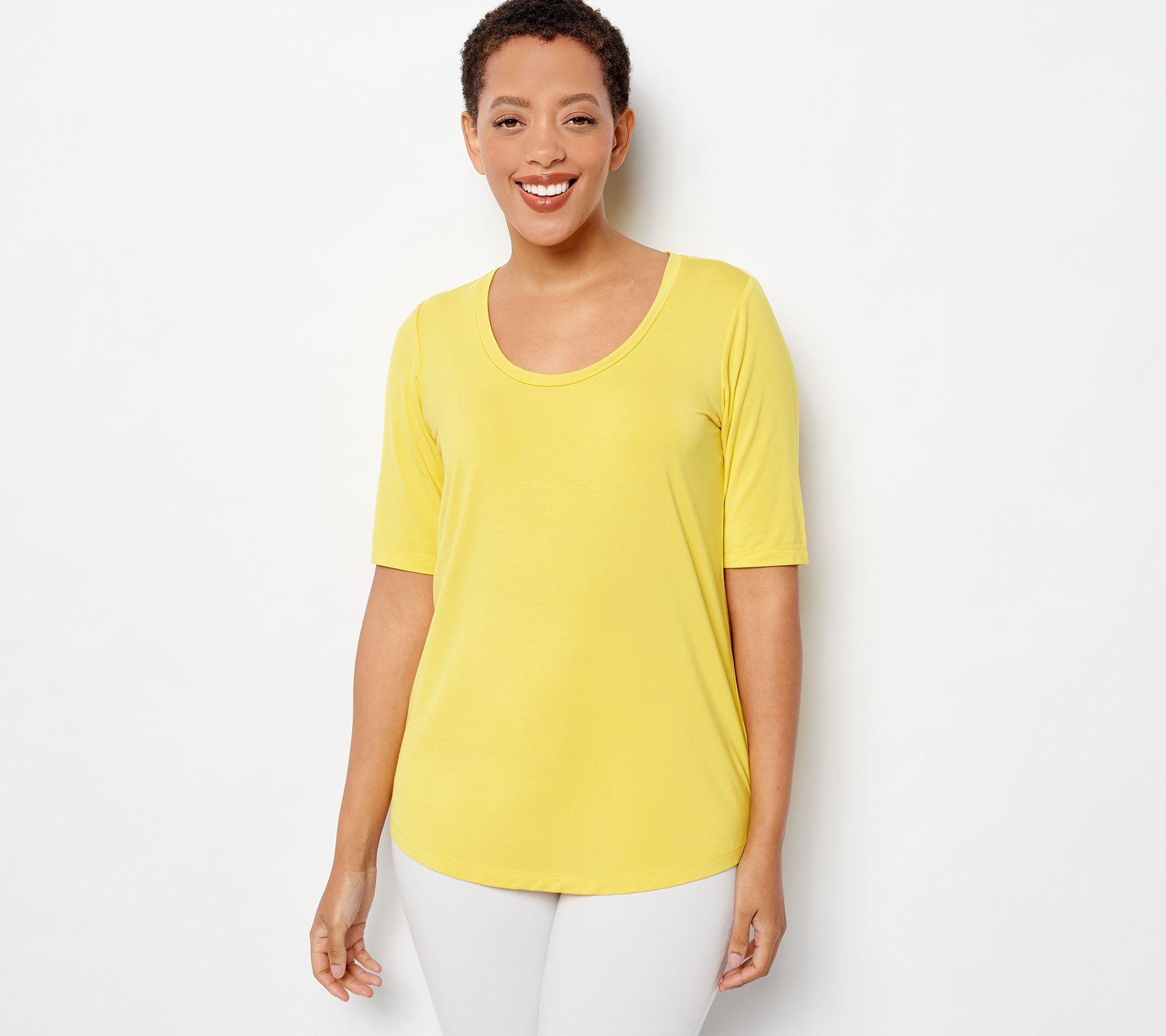 Susan Graver Weekend Essentials Cool Touch U-Neck Top