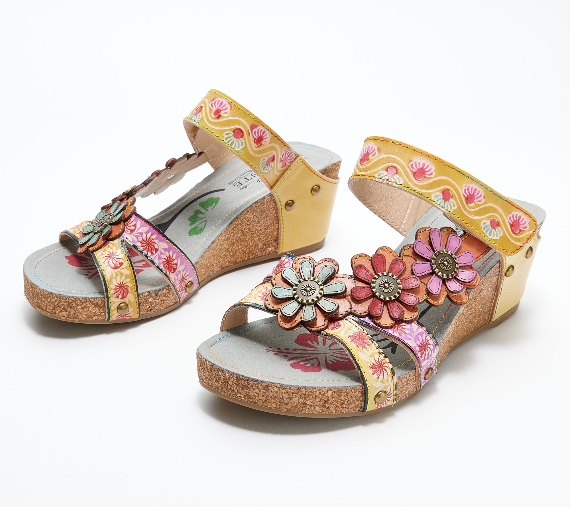 L'Artiste by Spring Step Wedge Sandals - Delight - QVC.com