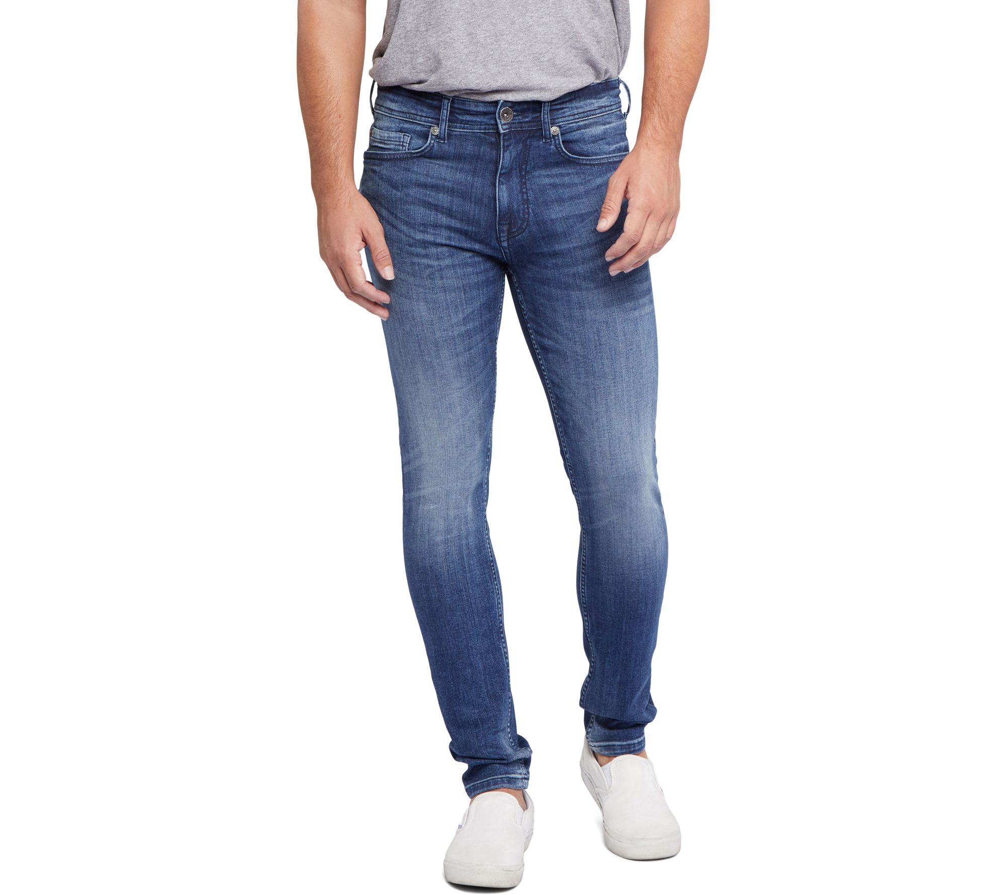 Seven7 Mens Super Slim 5 Pocket Jean in Belmore Wash - QVC.com