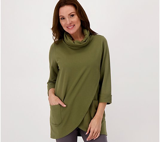 Studio Park x Jayne Brown French Terry Cowl Neck Tunic