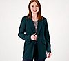 Dennis Basso Luxe Crepe Notched Collar Blazer