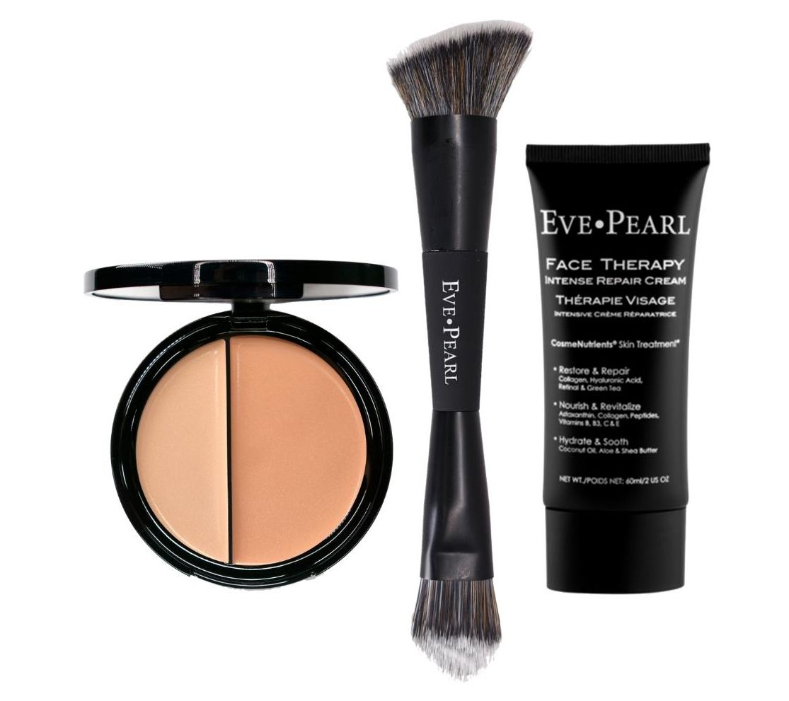 EVE PEARL Face Therapy Cream, Dual Foundation &Brush