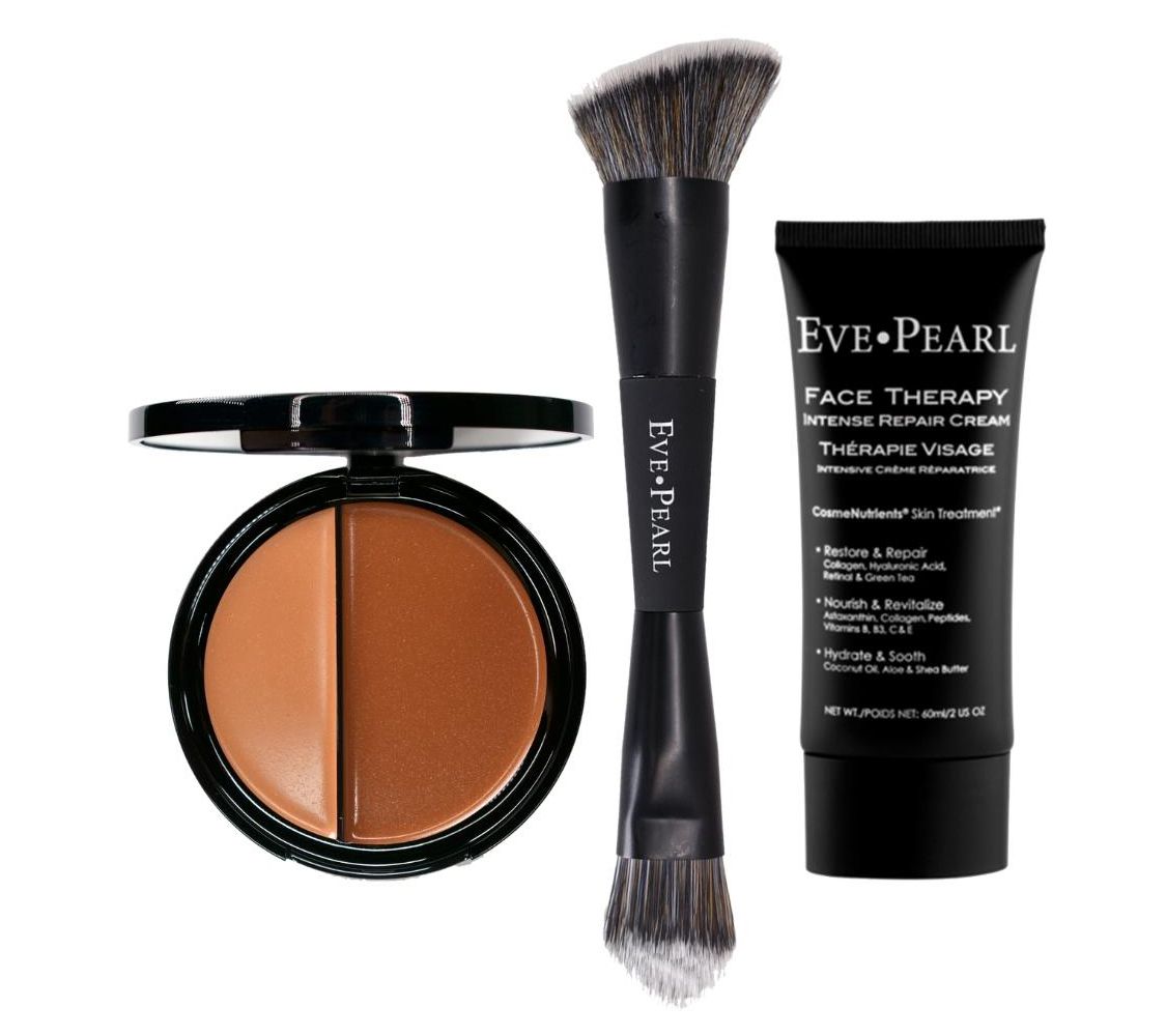 EVE PEARL Face Therapy Cream, Dual Foundation & Brush