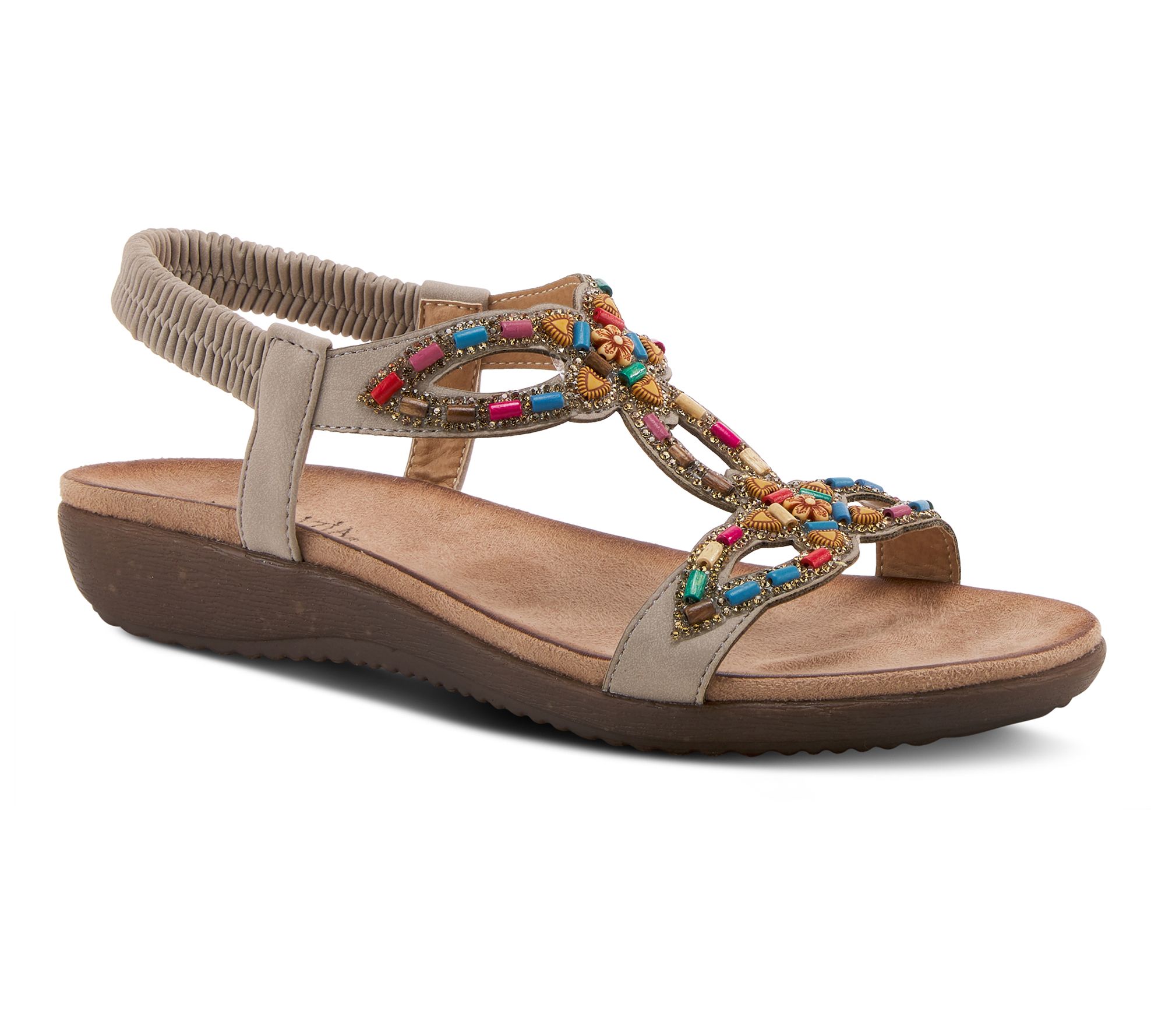 Patrizia by Spring Step T-Strap Sandals - Volcaic