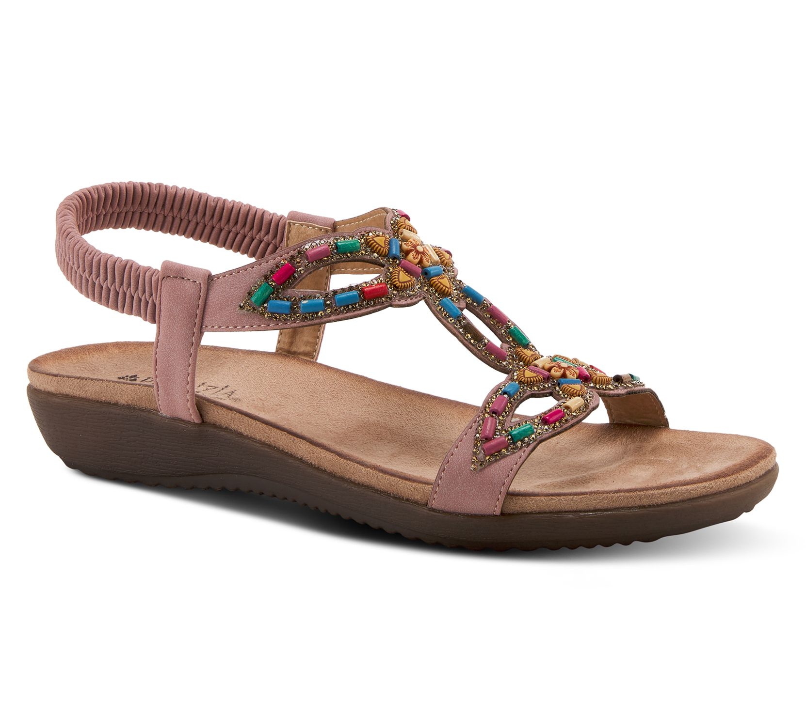 Patrizia by Spring Step T-Strap Sandals - Volcaic