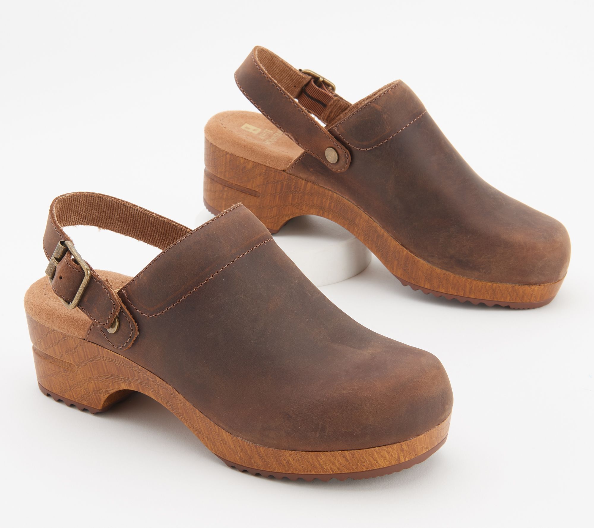White Mountain Backstrap Heeled Clogs - Being