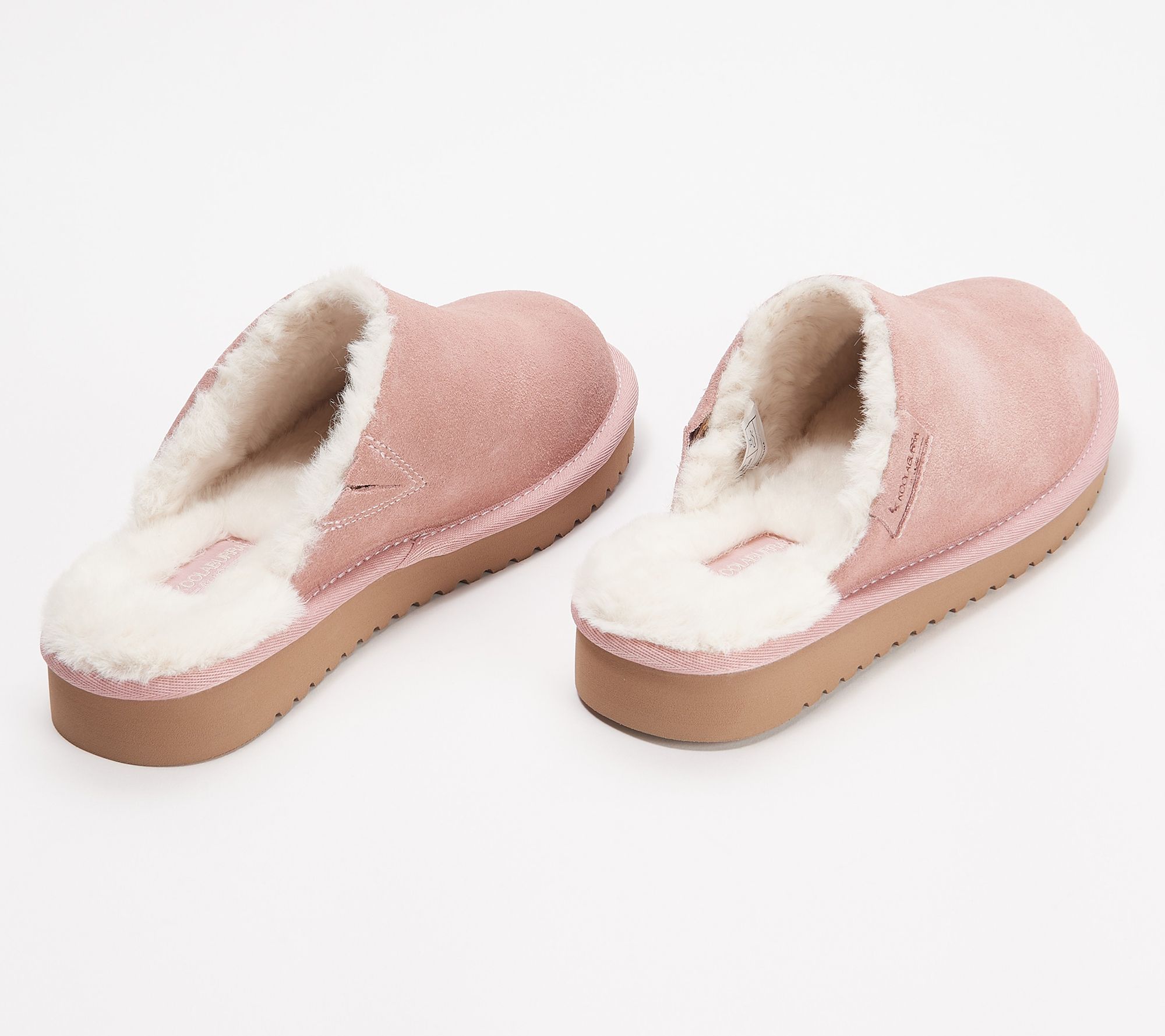 "As Is" Koolaburra by UGG Suede Faux Fur Slippers Sonele