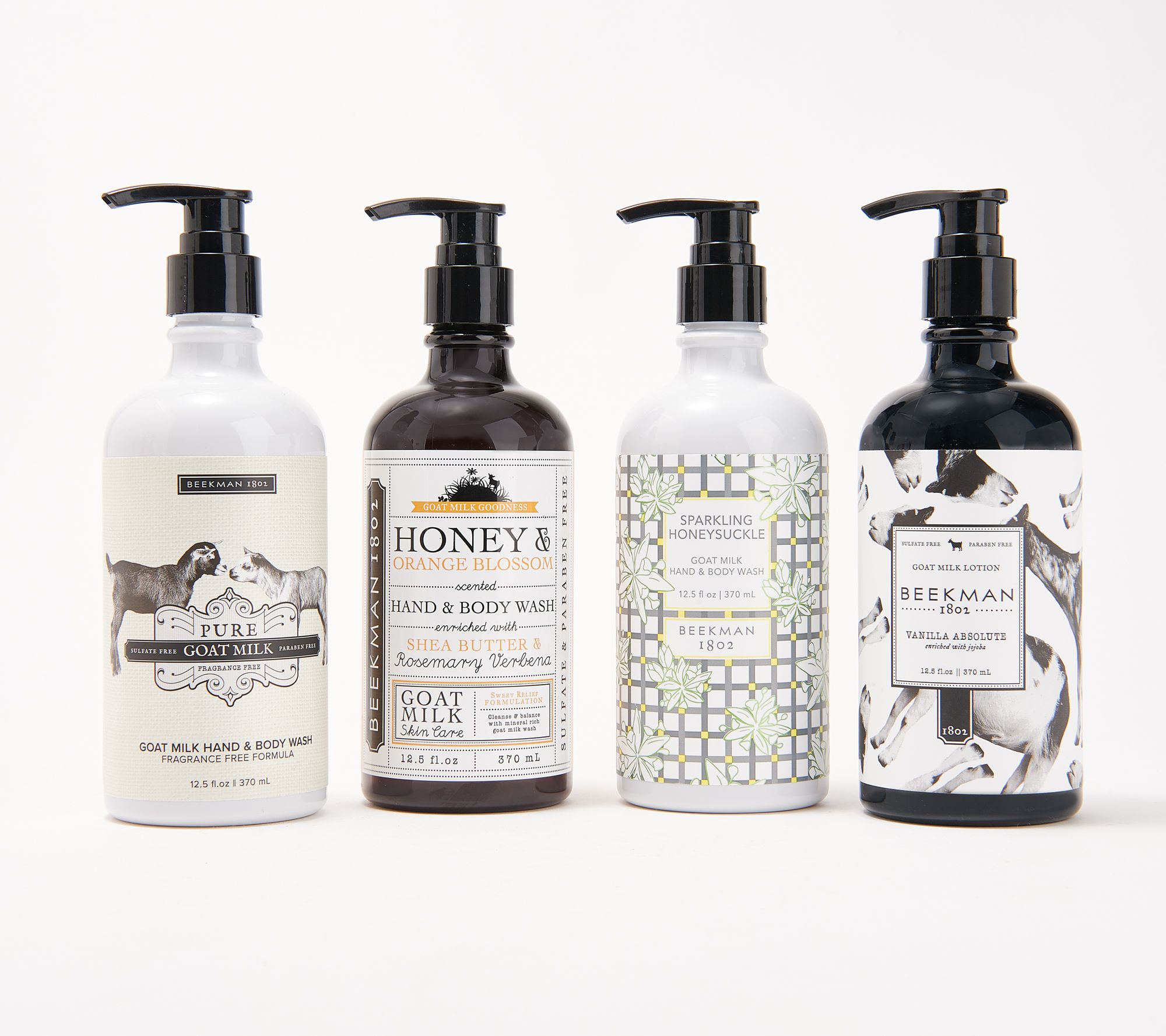 Beekman 1802 4Piece Goat Milk Hand and Body Wash Set with Gift Bags