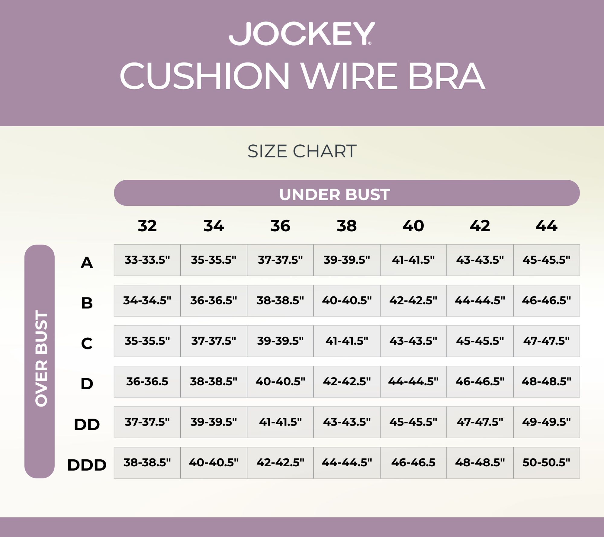 Jockey Women's Bra Cushion Wire Full Coverage Bra, Hazelnut, 40D :  : Clothing, Shoes & Accessories