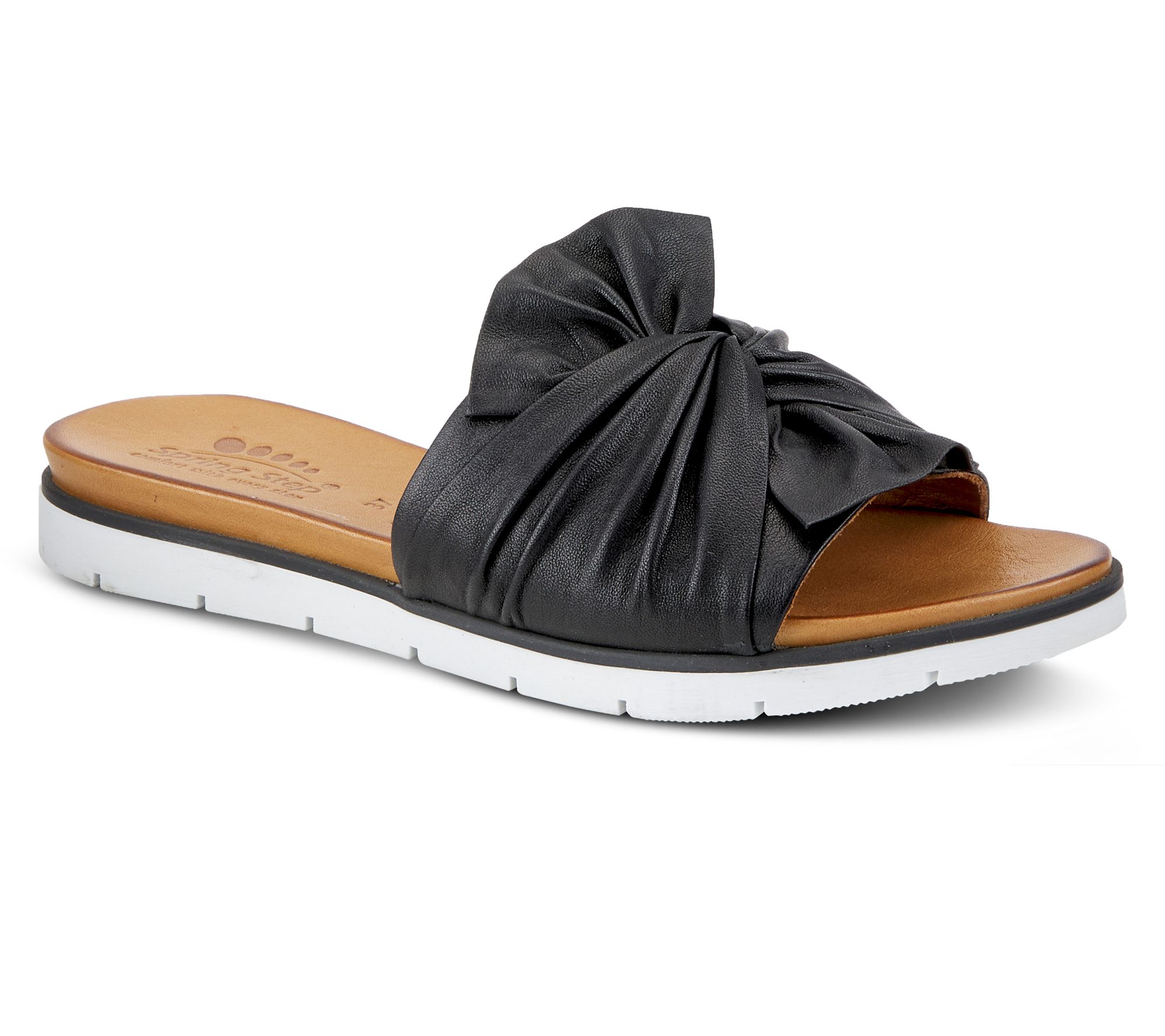 Spring Step Leather Slide Sandals - Lavona