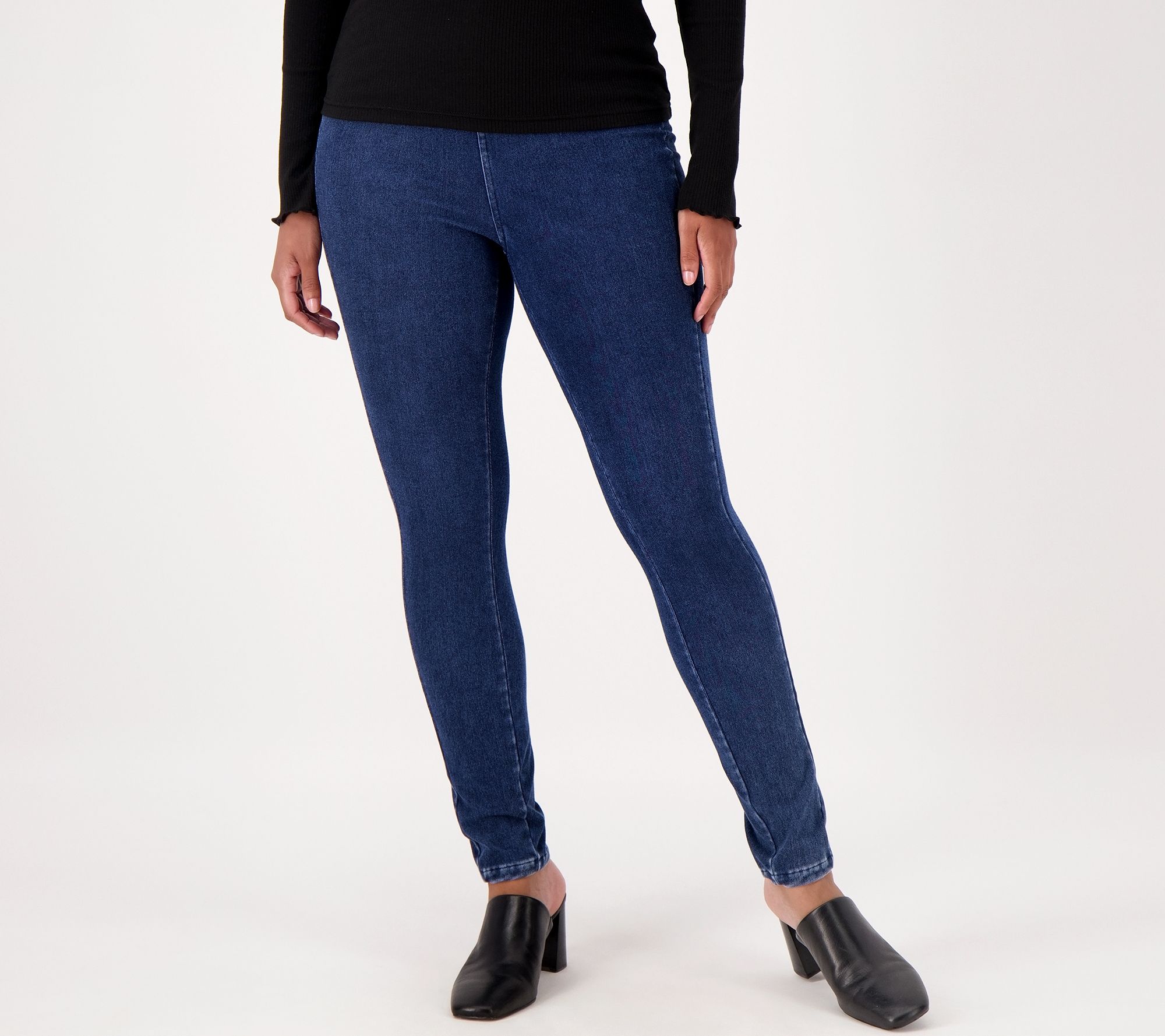 "As Is" Encore by Idina Menzel Petite Knit Denim Legging
