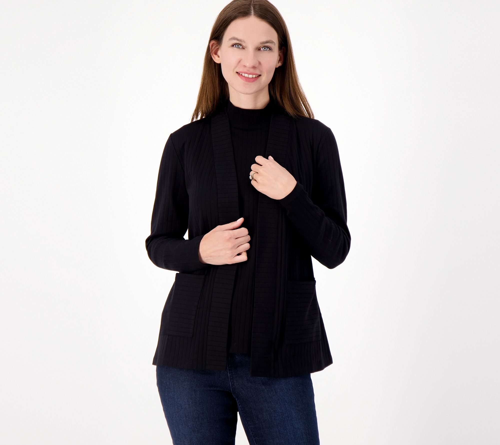 Isaac Mizrahi Live! Essentials Pima Cotton Cardigan