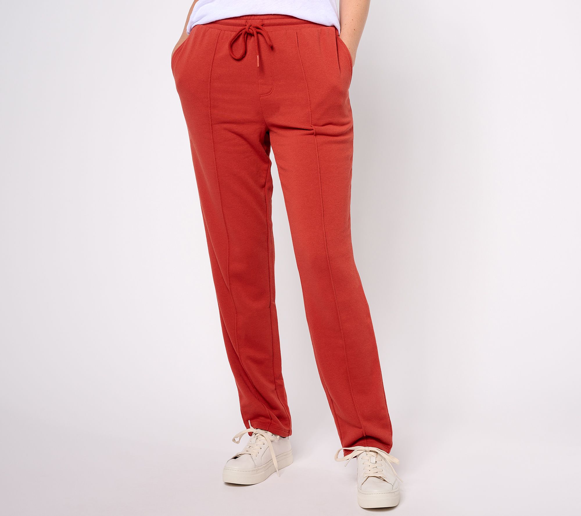 Peace Love World Petite Tapered French Terry Ankle Pant