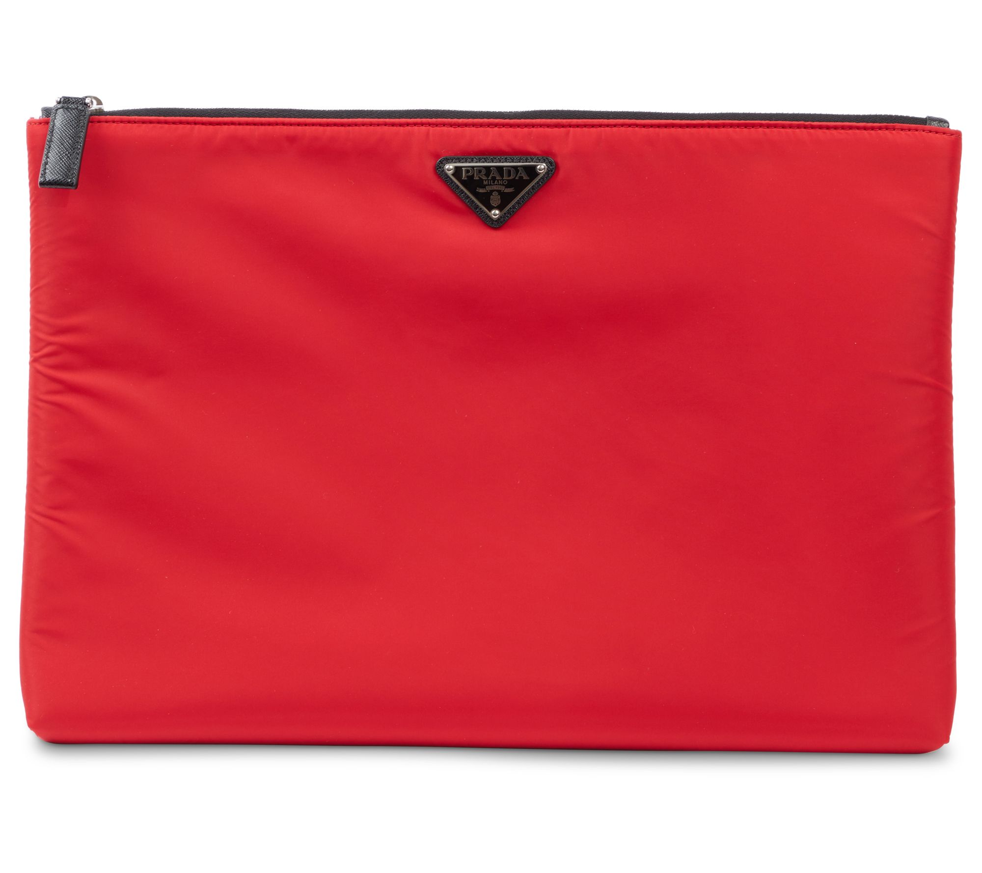 Pre-Owned Prada Tessuto Pouch Red 