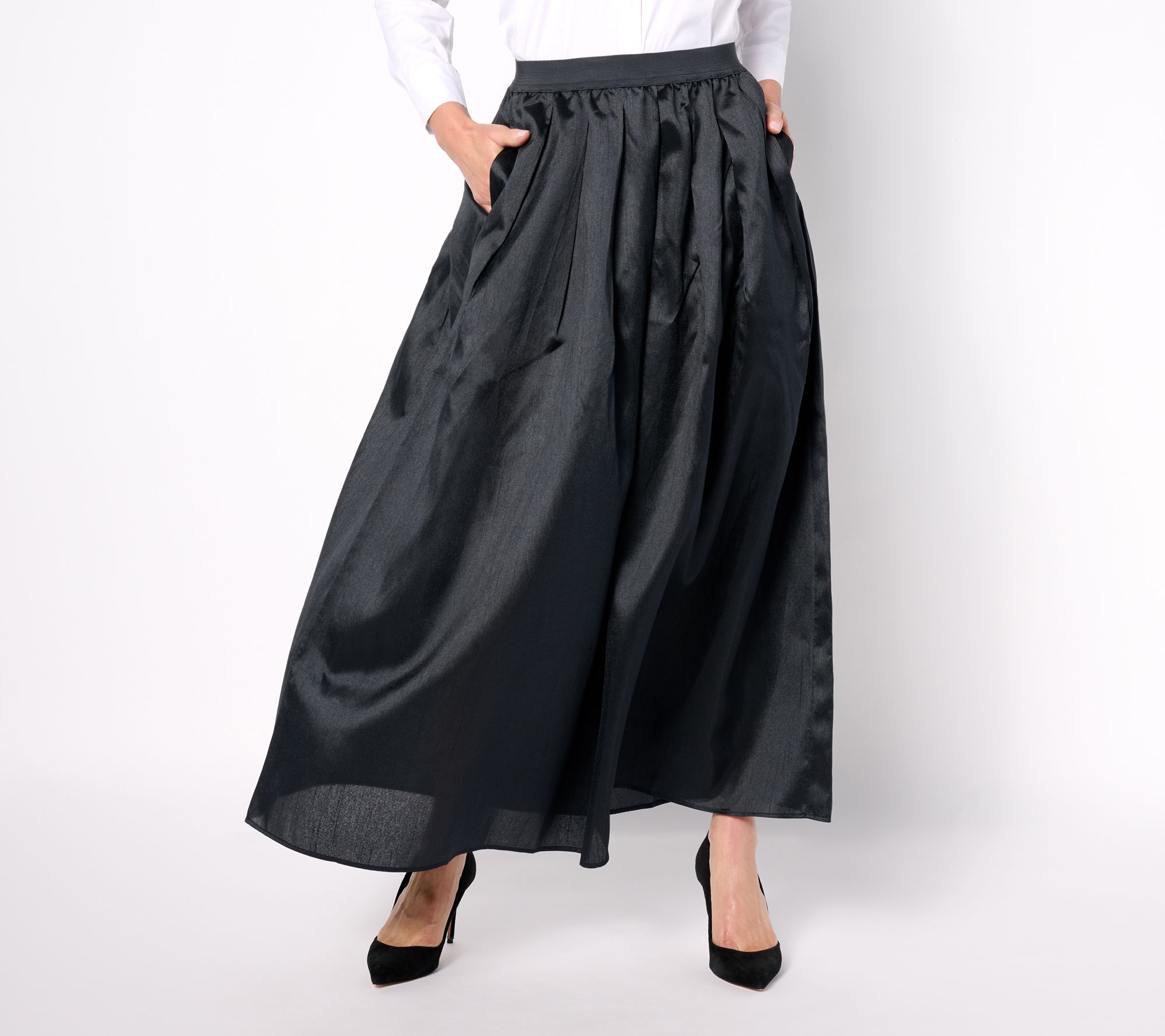 Pleated maxi skirt outlet qvc