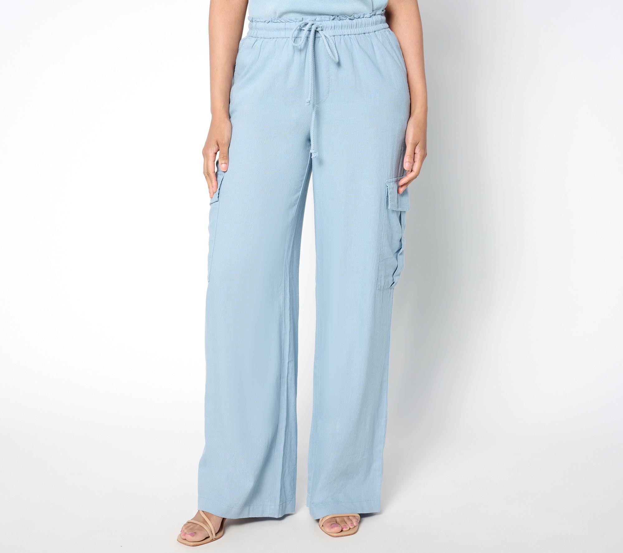 Peace Love World Boheme Petite Cargo Linen Pant