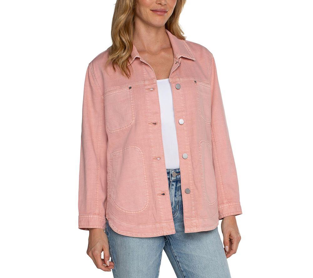 Liverpool Los Angeles Denim Shirt Jacket - QVC.com