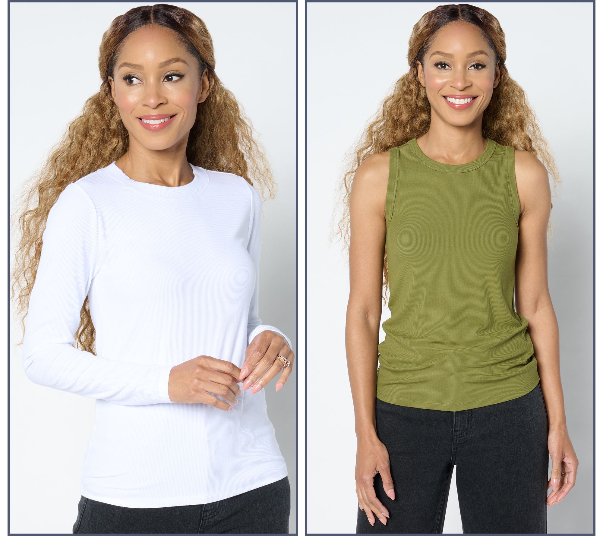 Me by Jennie Garth Monterey Tee and Tank Knit Set