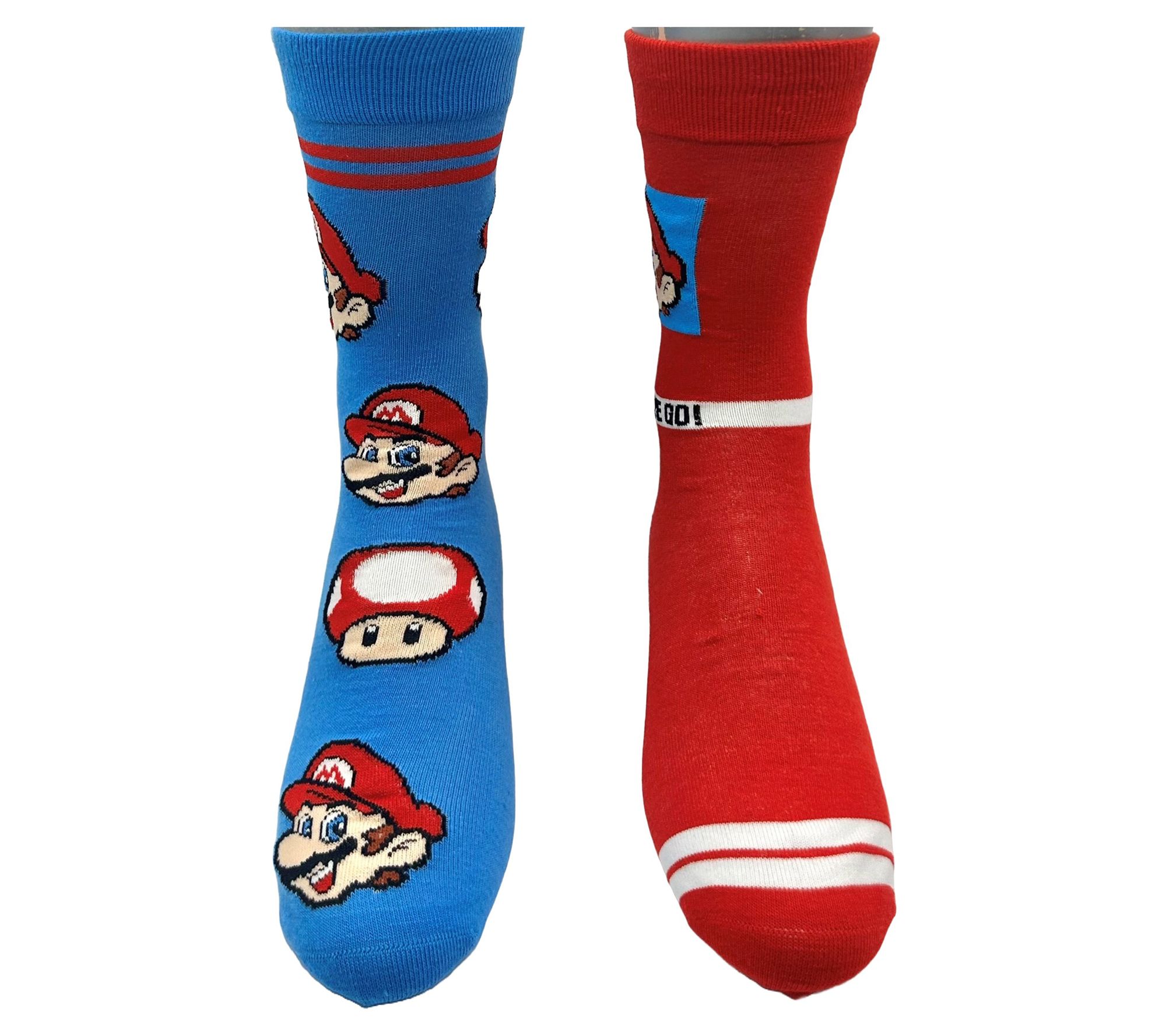 Super Mario Men's Crew Sock Set - 2 Pair
