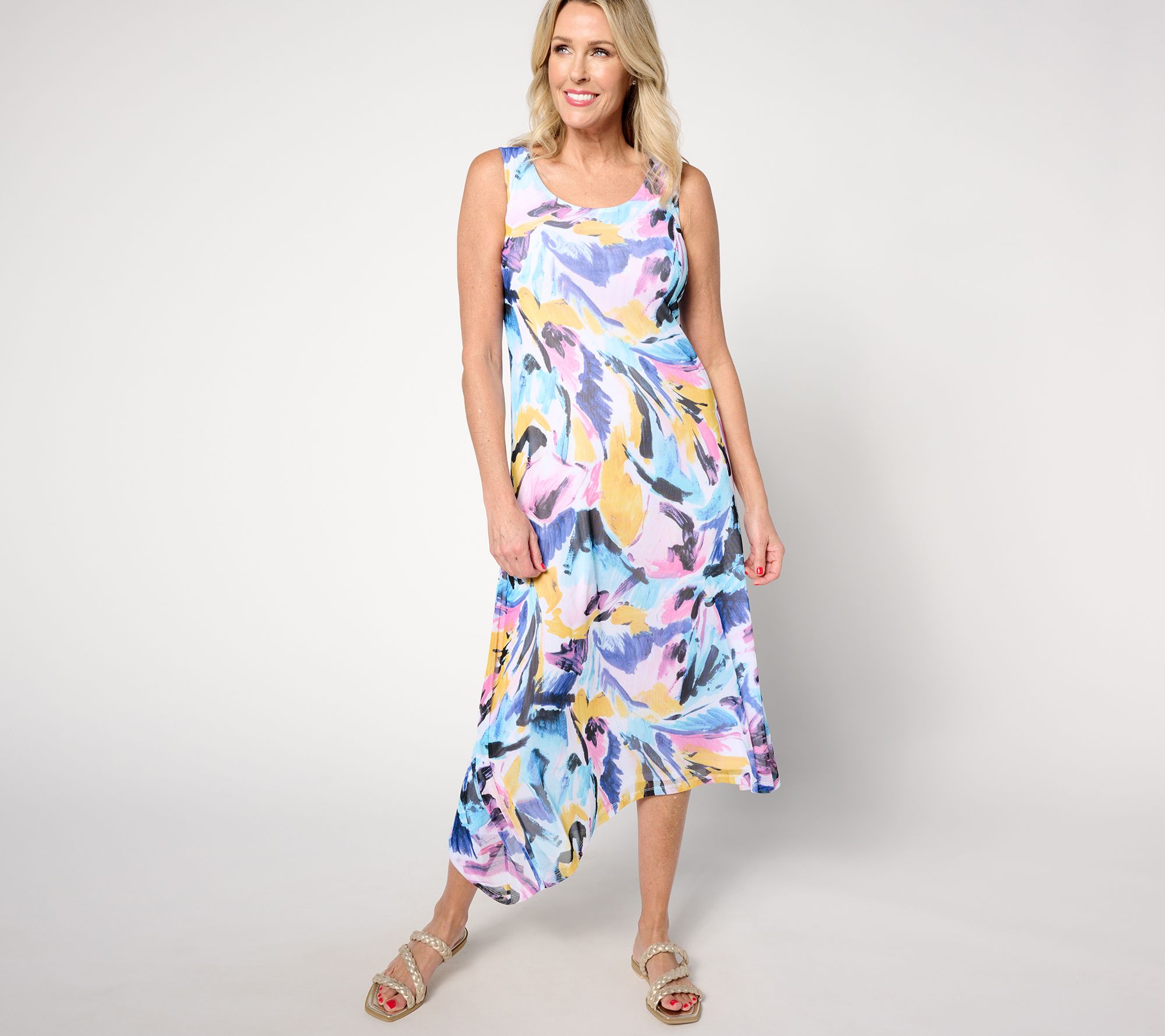 "As Is" Attitudes by Renee Regular Printed Mesh Dress