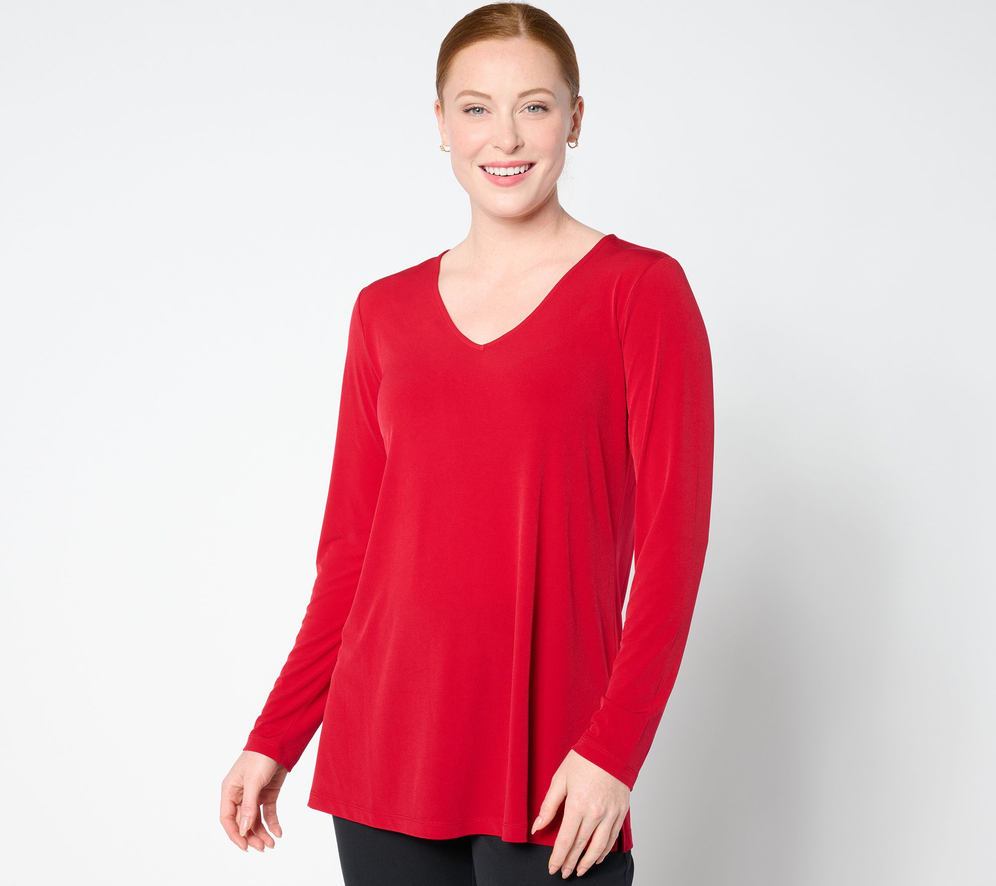 Susan Graver Modern Essentials Liquid Knit A-Line Tunic