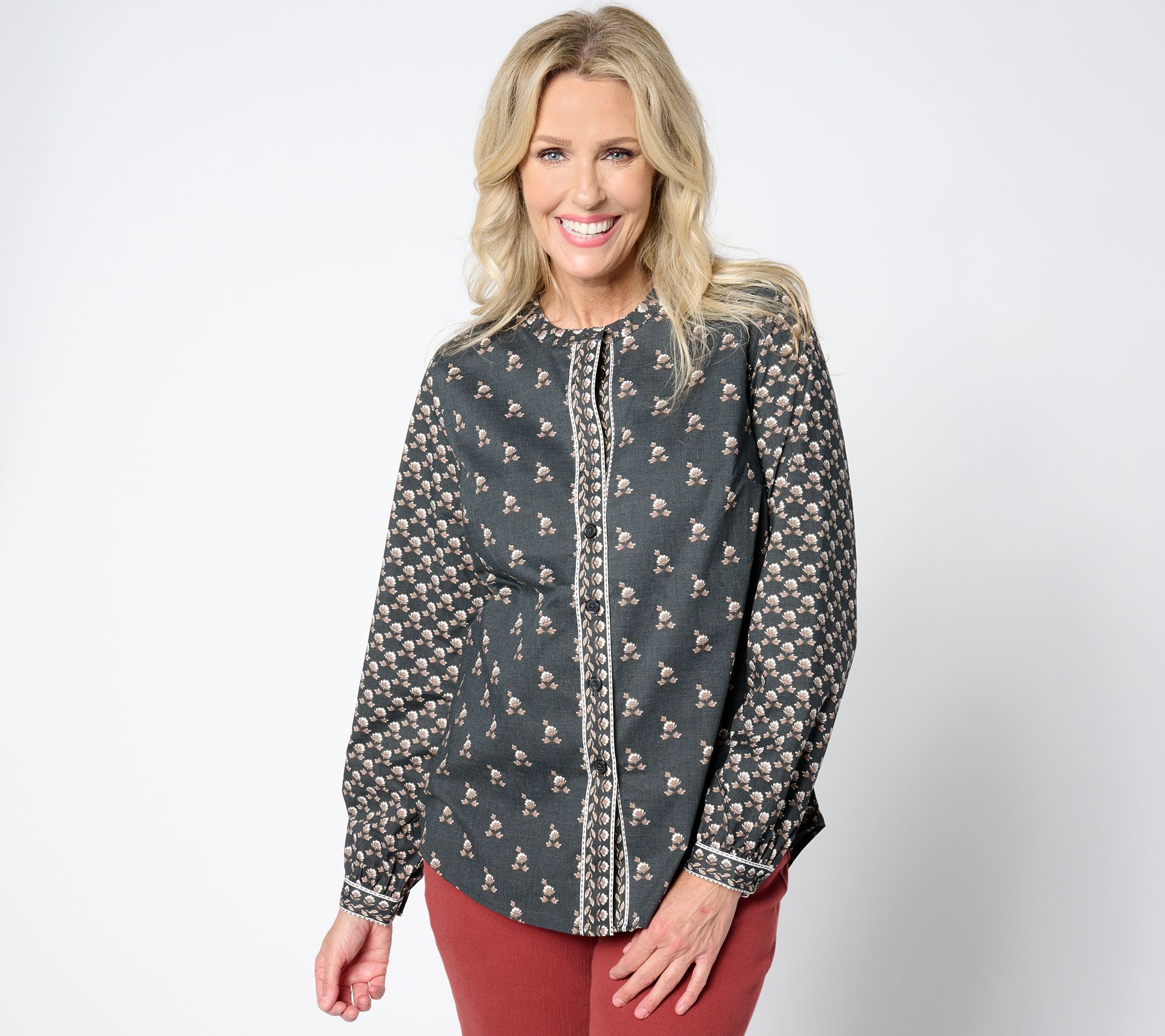 "As Is" Belle by Kim Gravel Perfect Patchwork Blouse
