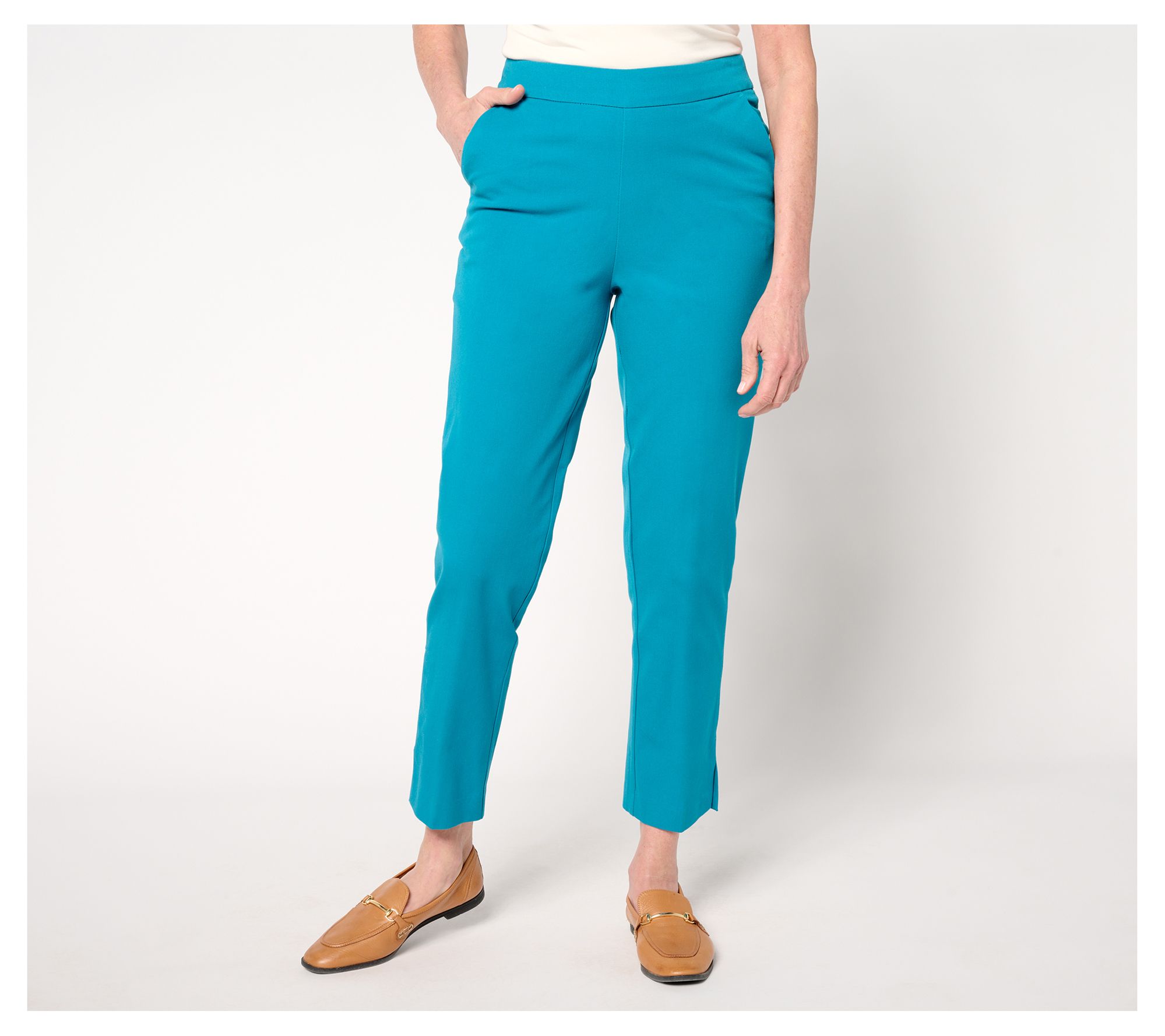 Isaac Mizrahi Live! Petite 24/7 Stretch Icon Ankle Pants