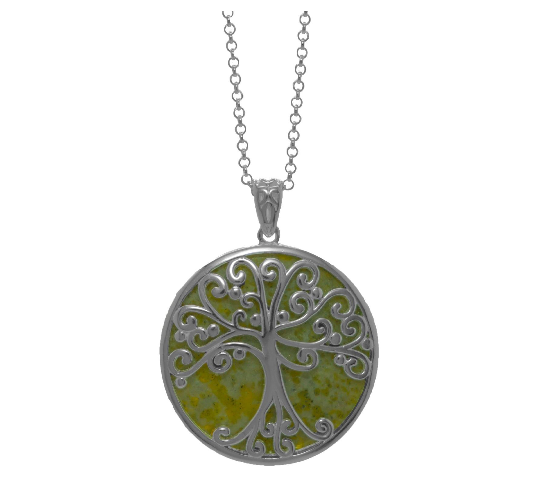 Connemara Marble Sterling Silver Tree of Life Pendant