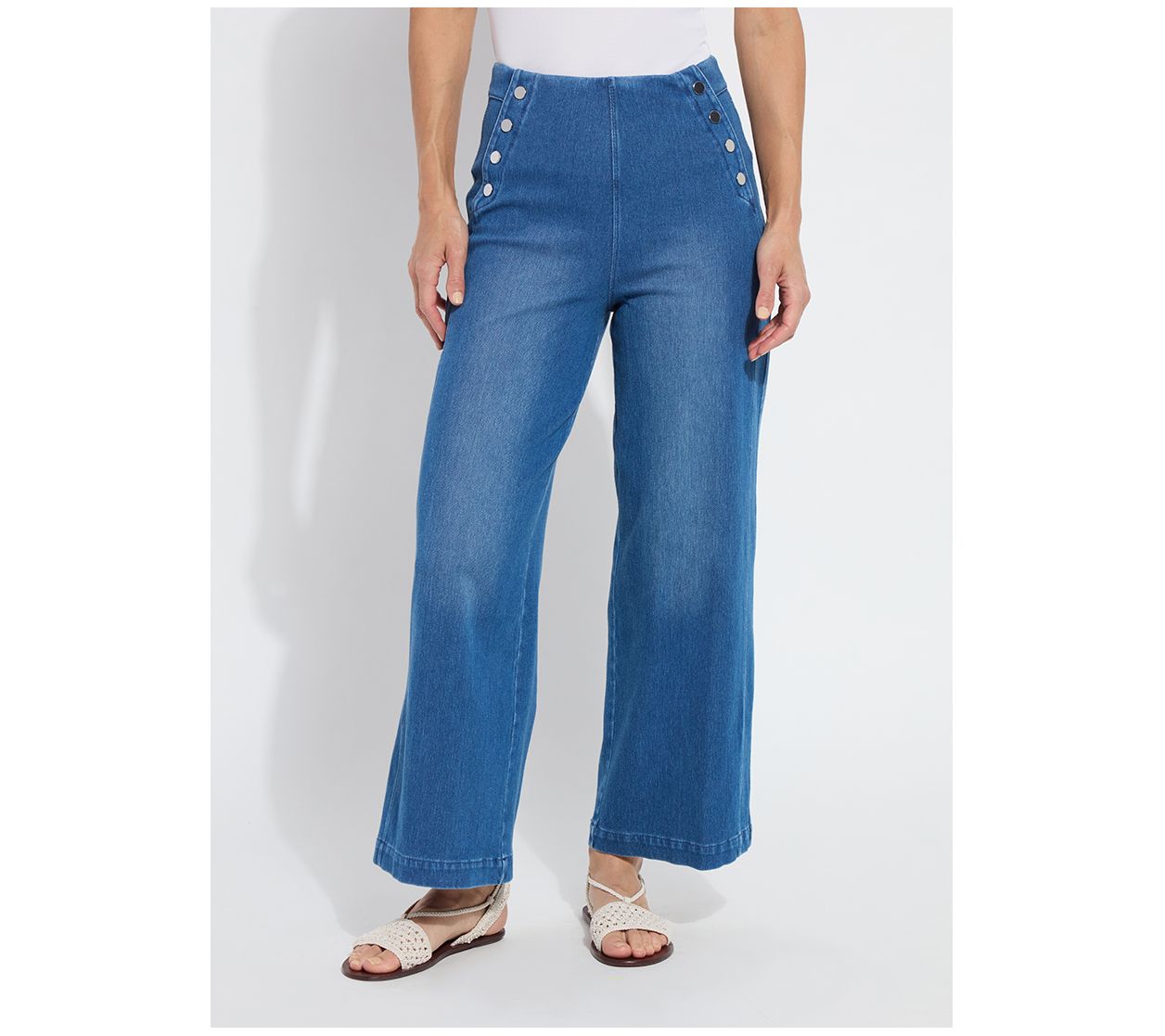  Lysse New York Mallory Sailor Hi Waist Wide Leg Denim