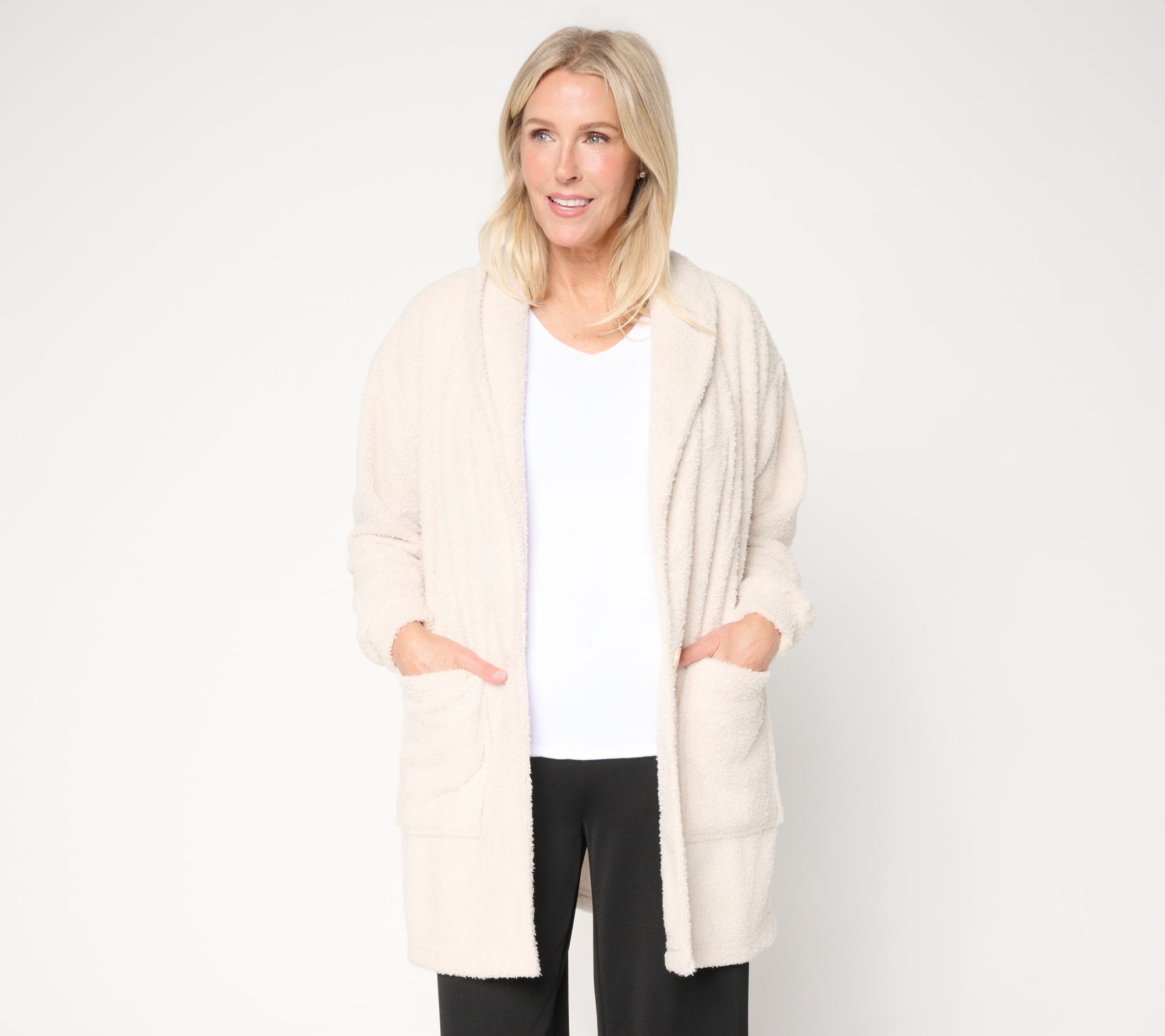 Stan Herman Pebble Fleece Cardigan Lounger