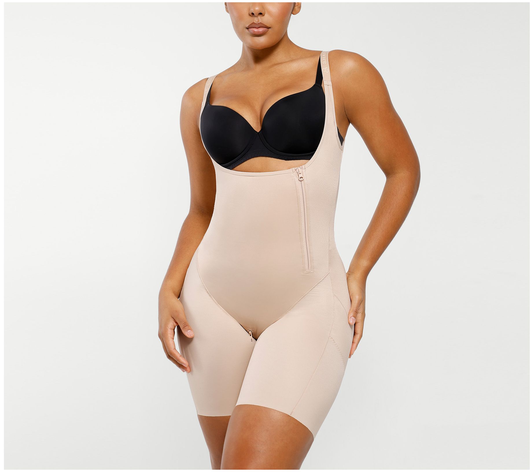 Shapellx AirSlim Open Bust Butt-Lifting Full Bodysuit