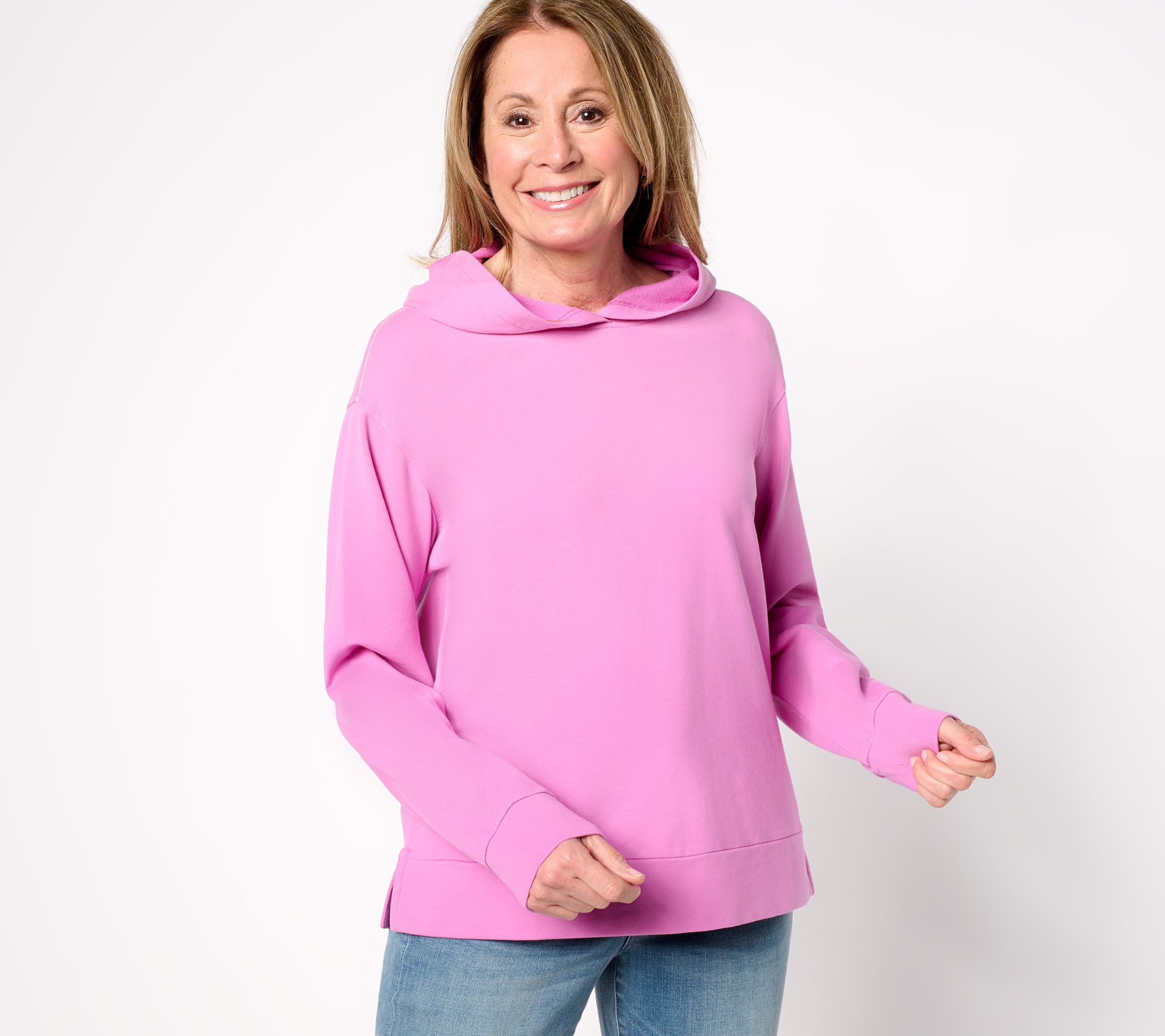 "As Is" AnyBody Cotton Spandex French Terry Ombre Hoodie