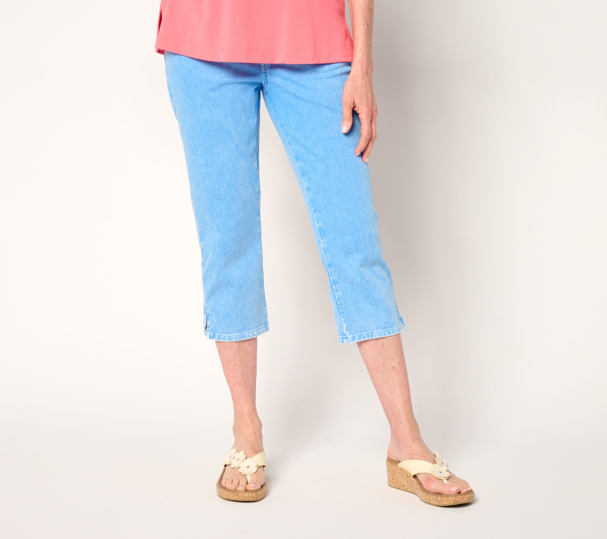 "As Is" Belle by Kim Gravel Regular Delray Denim Capri Pant