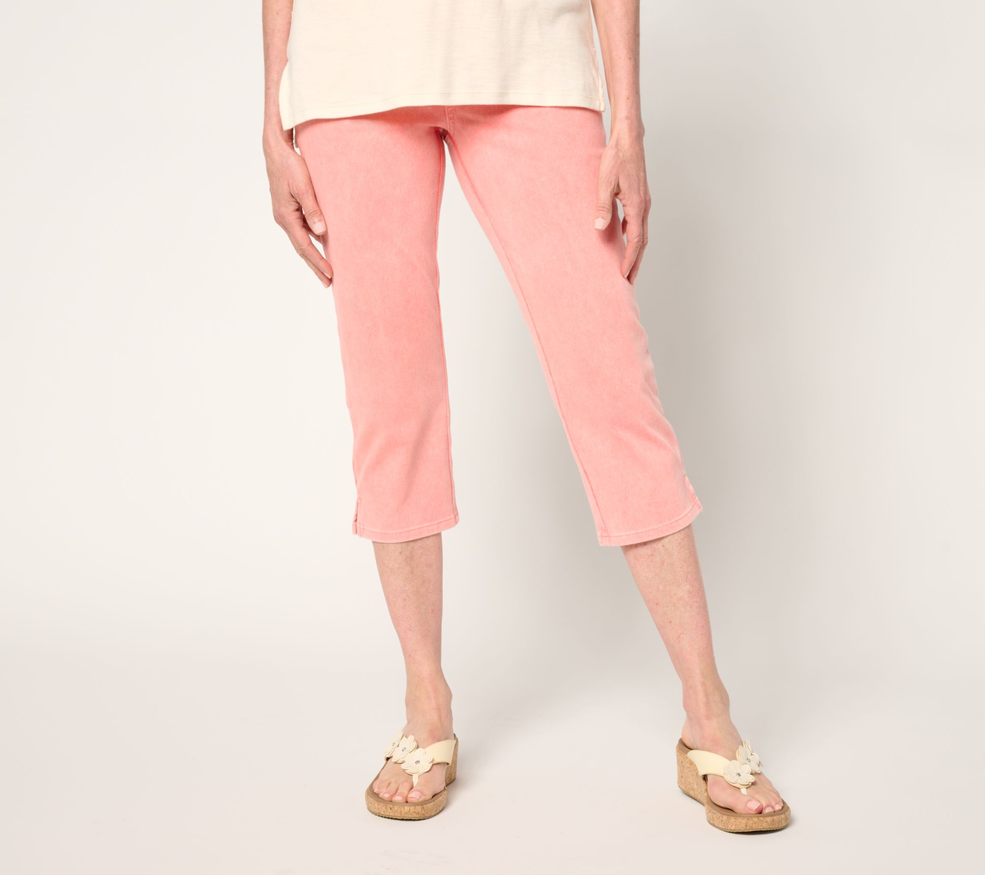 "As Is" Belle by Kim Gravel Regular Delray Denim Capri Pant