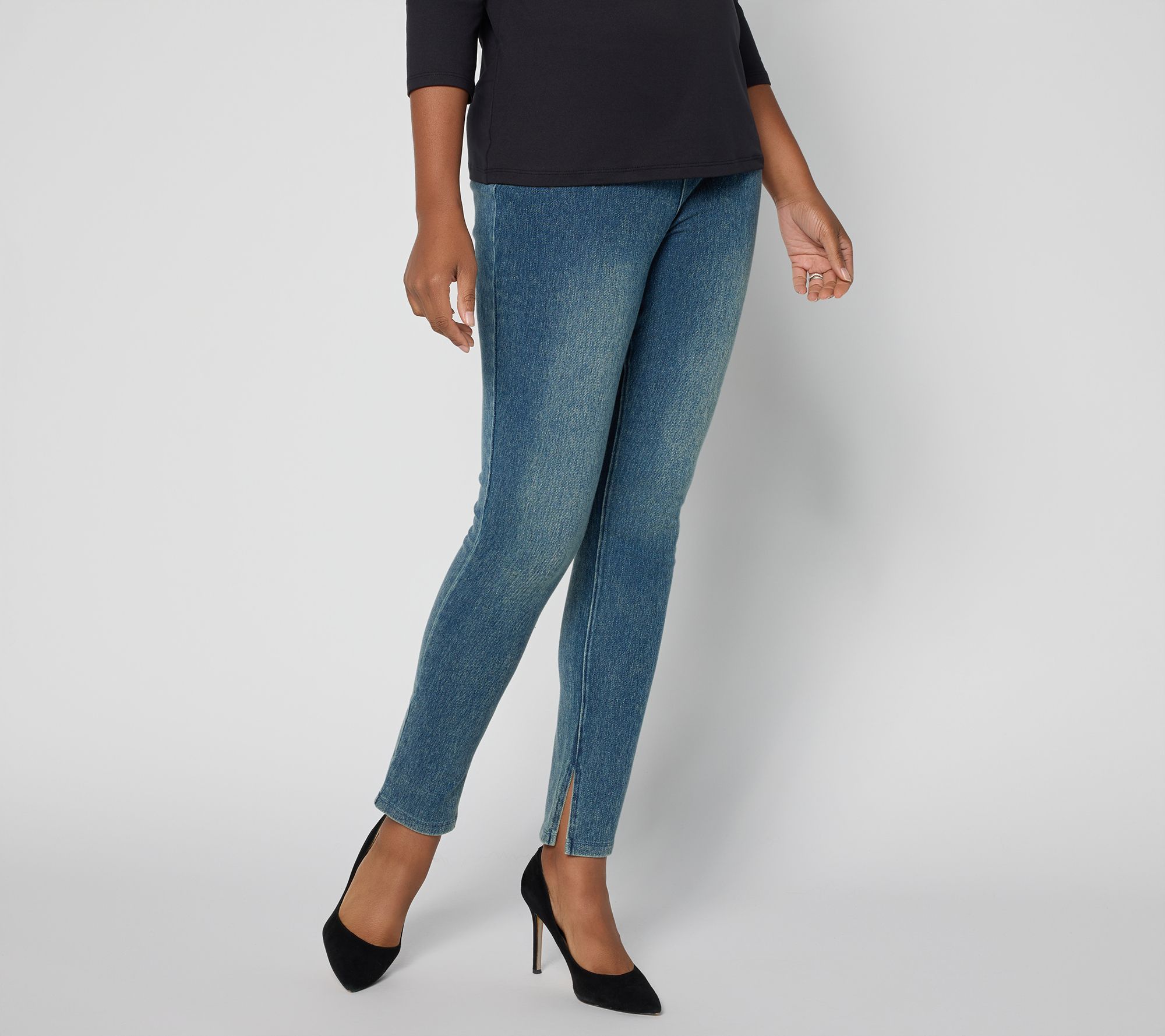 Women with Control Petite Prime Stretch Denim Ankle Jeans