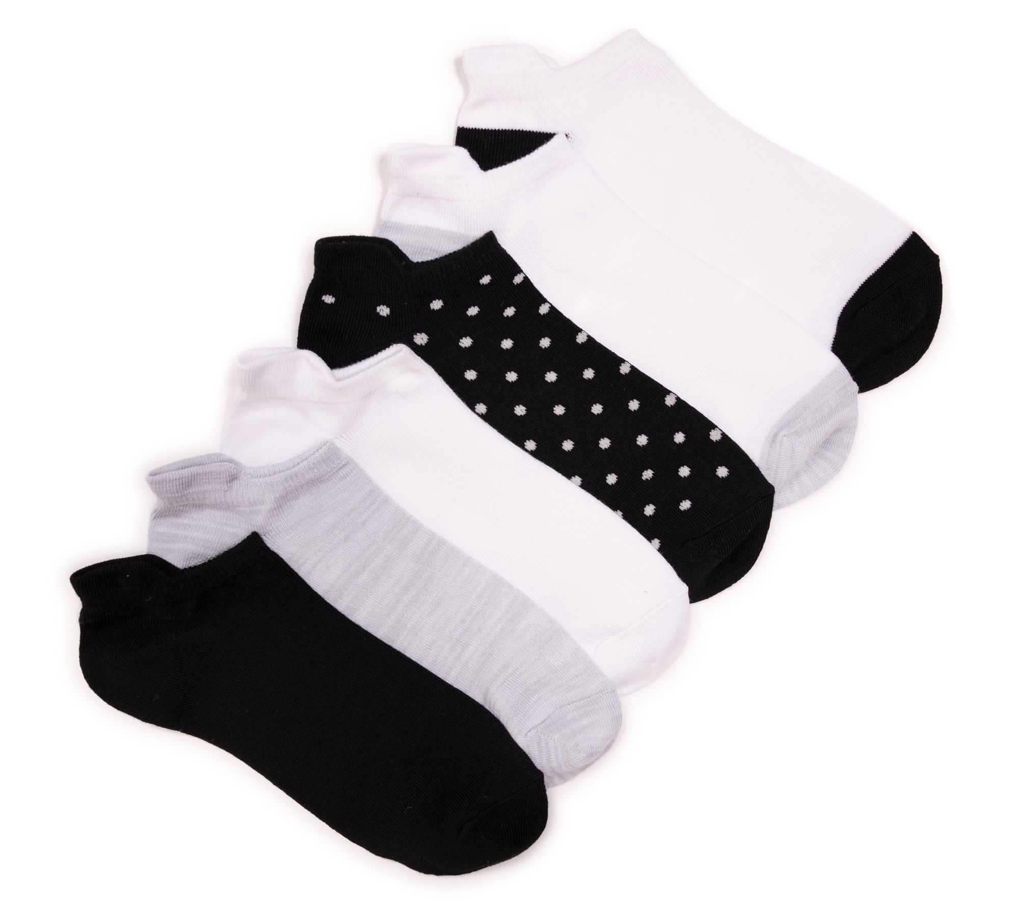 MUK LUKS Women's Set of 6 Sporty Ankle Socks