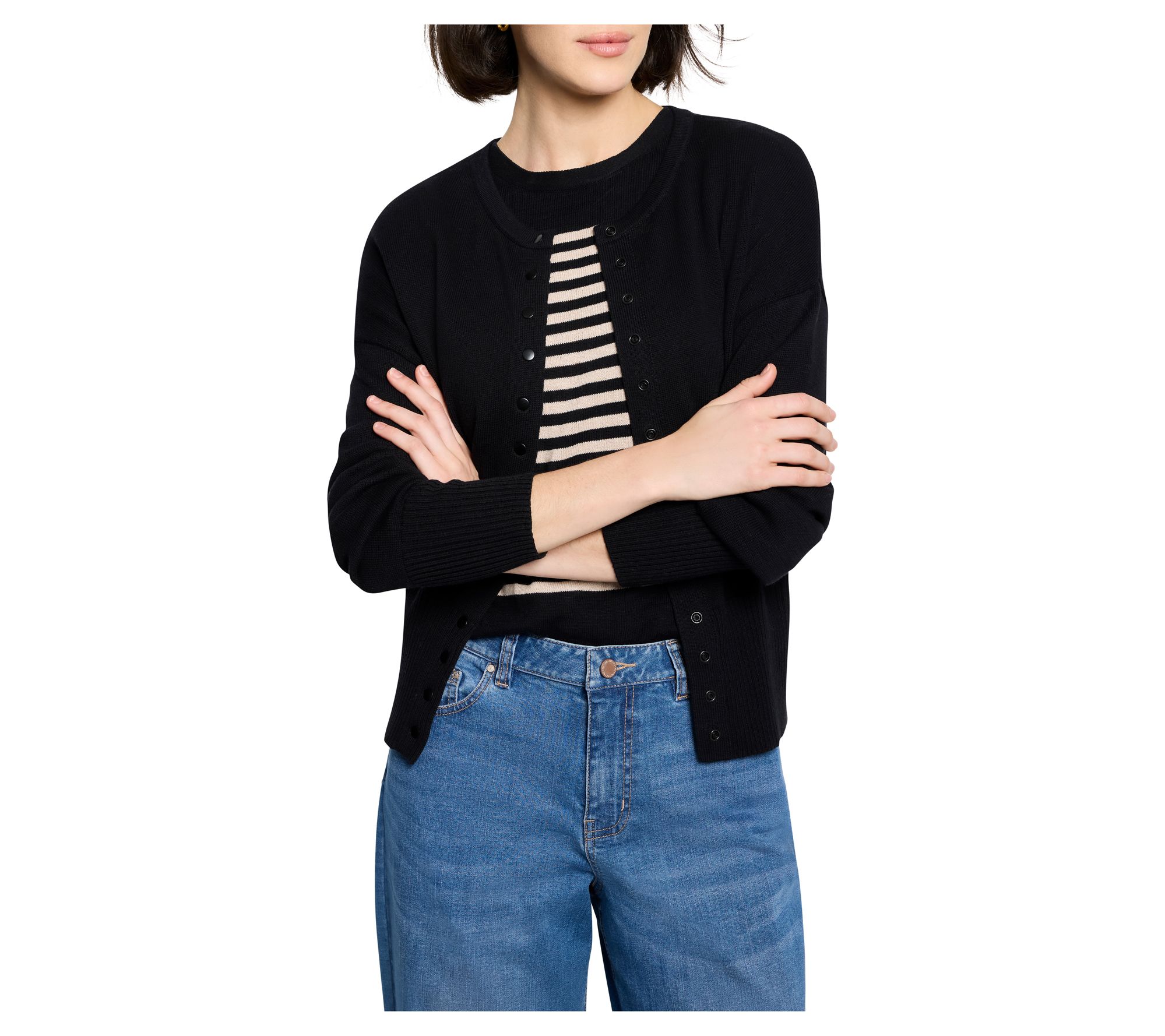 NIC+ZOE Snap It Up Pure Cotton Cardigan