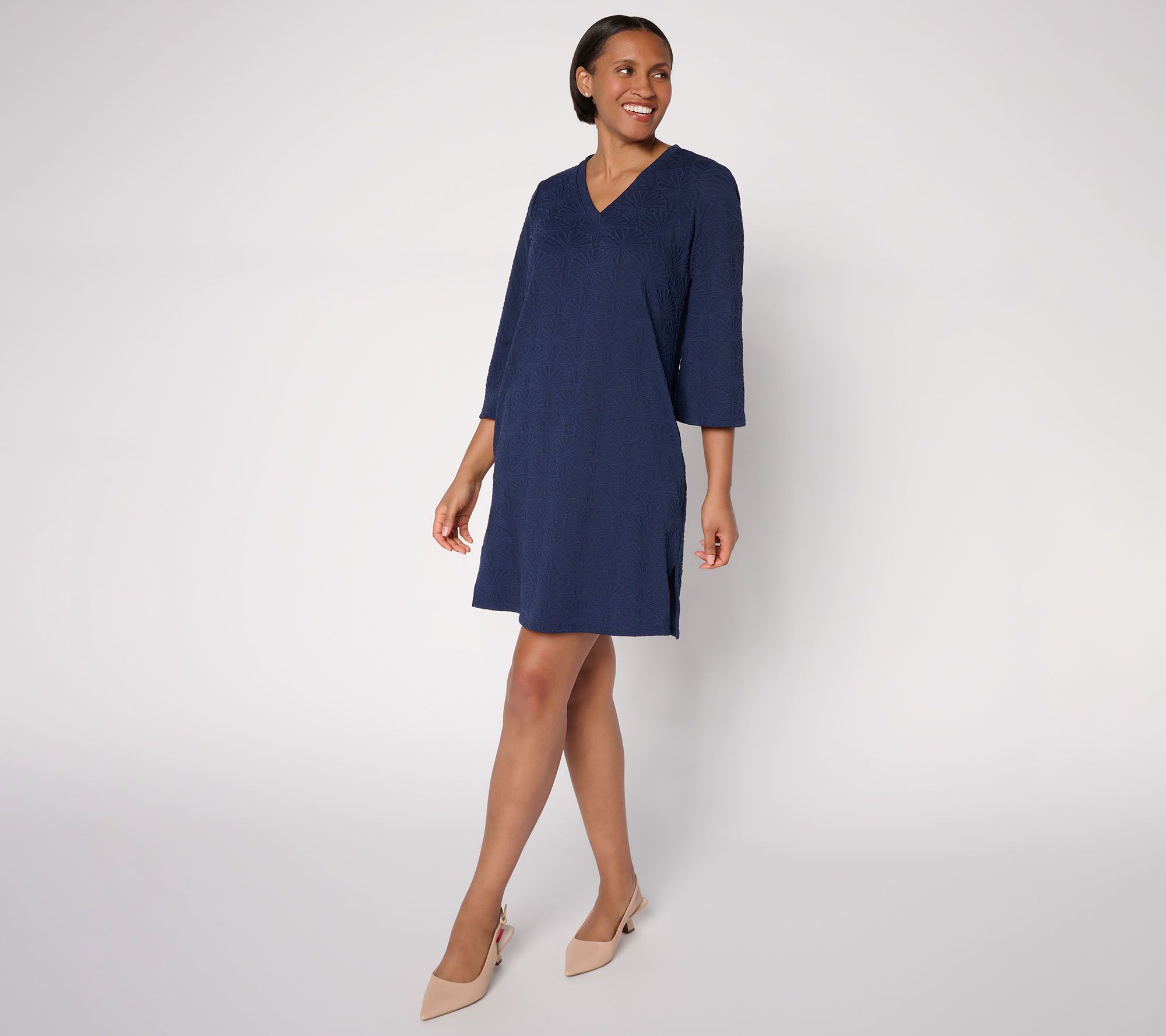 Susan Graver Soleil Shell Jacquard Dress