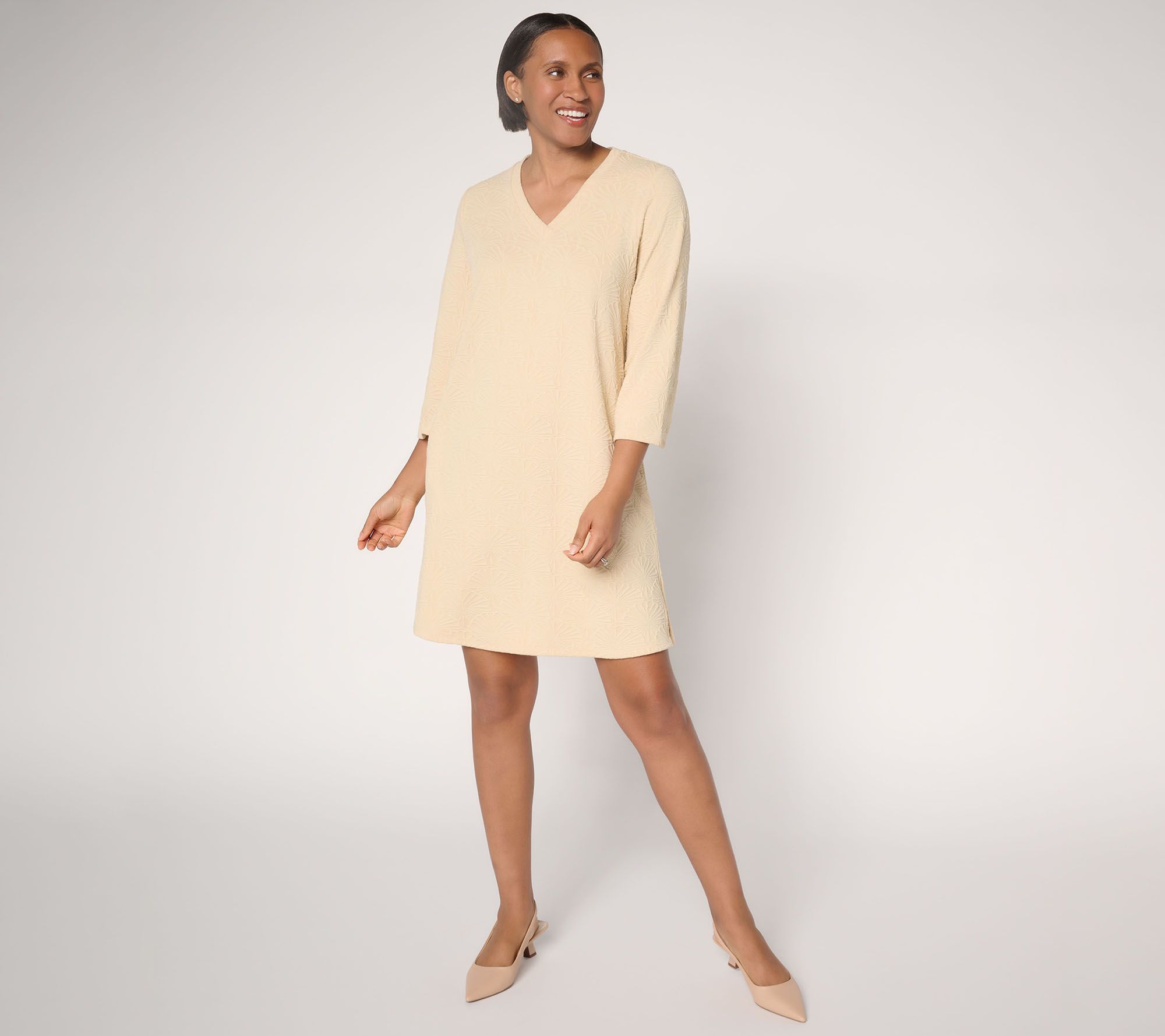 Susan Graver Soleil Shell Jacquard Dress