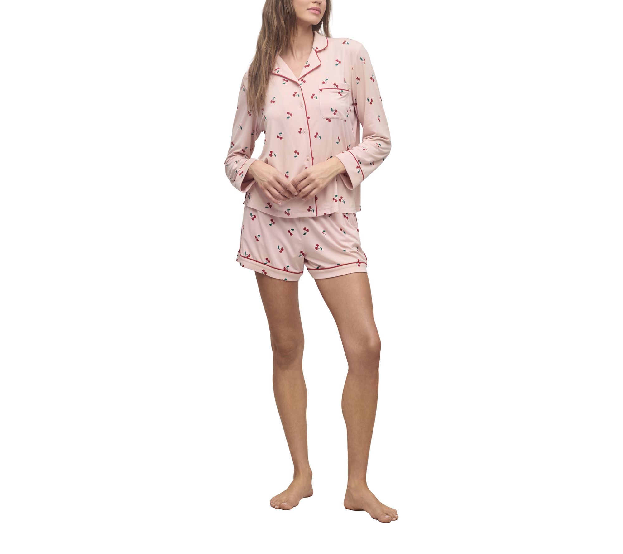 Barefoot Dreams Malibu Ultra Soft Jersey CherryPajama Set