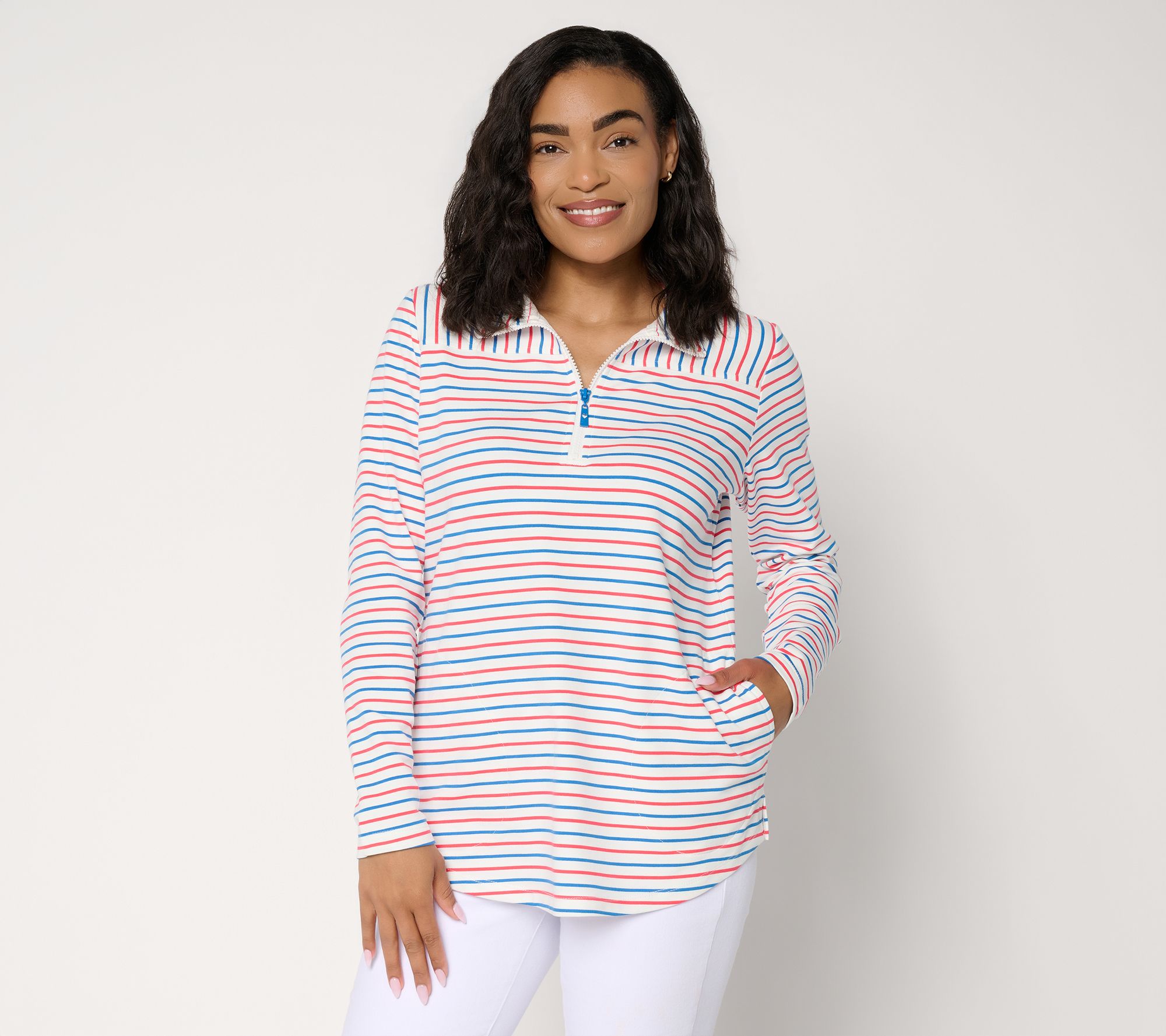 Liberty Belles by Kim Gravel Nauticana Half Zip Top